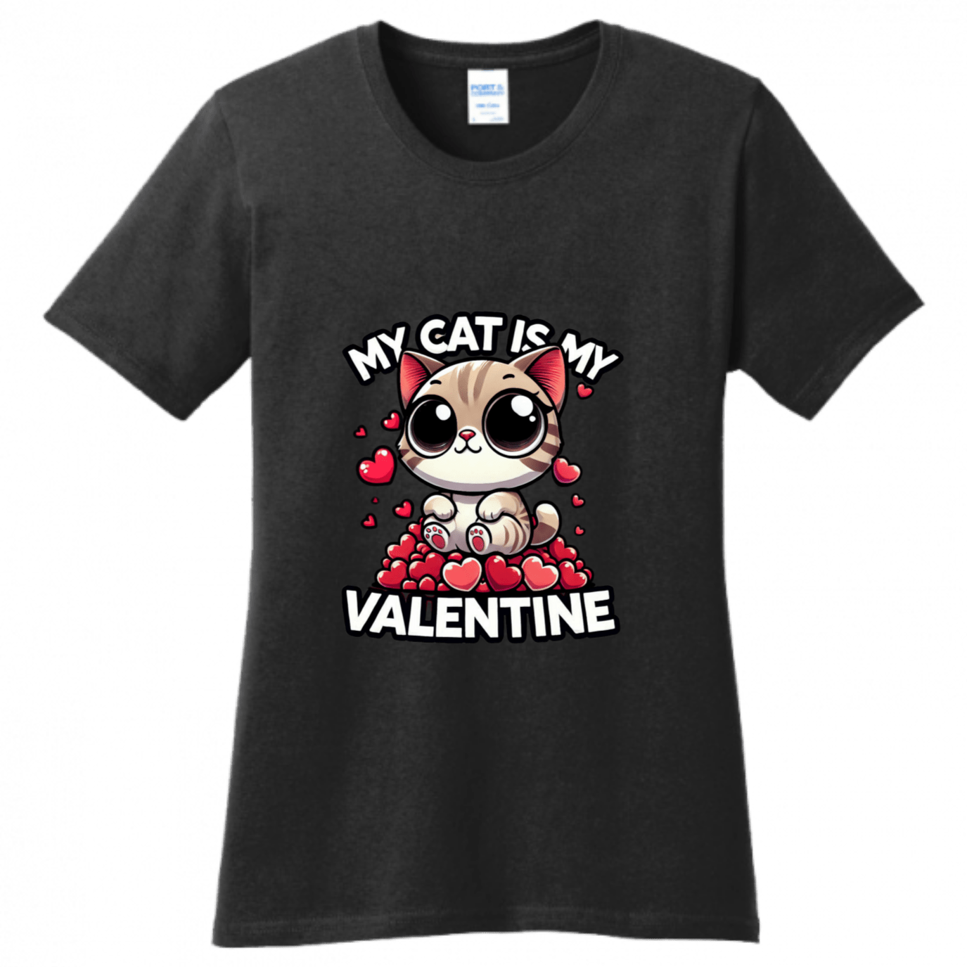 My Cat is My Valentine T-Shirt - Purrfect for Cat Lovers - StyleSavvy.xyz