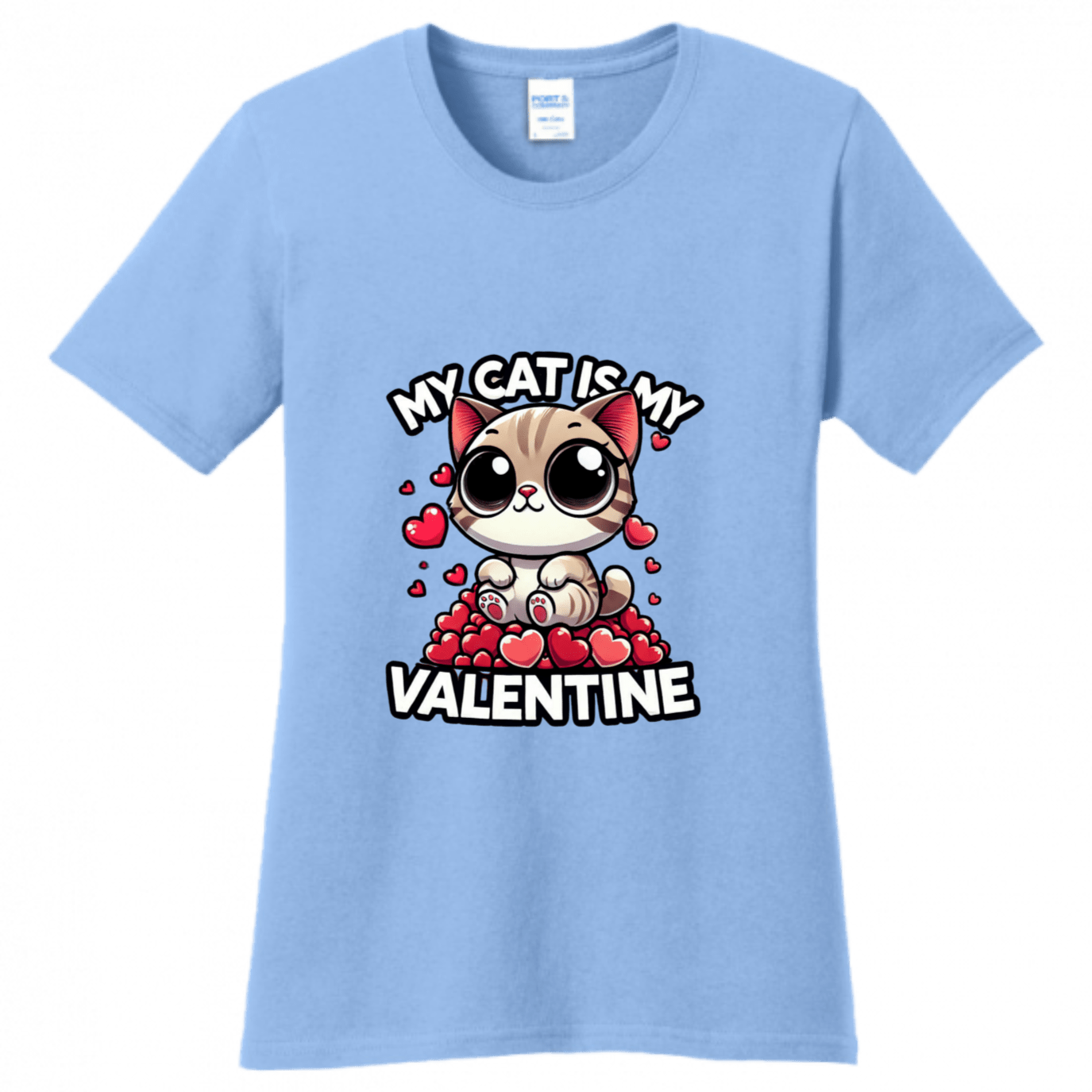 My Cat is My Valentine T-Shirt - Purrfect for Cat Lovers - StyleSavvy.xyz