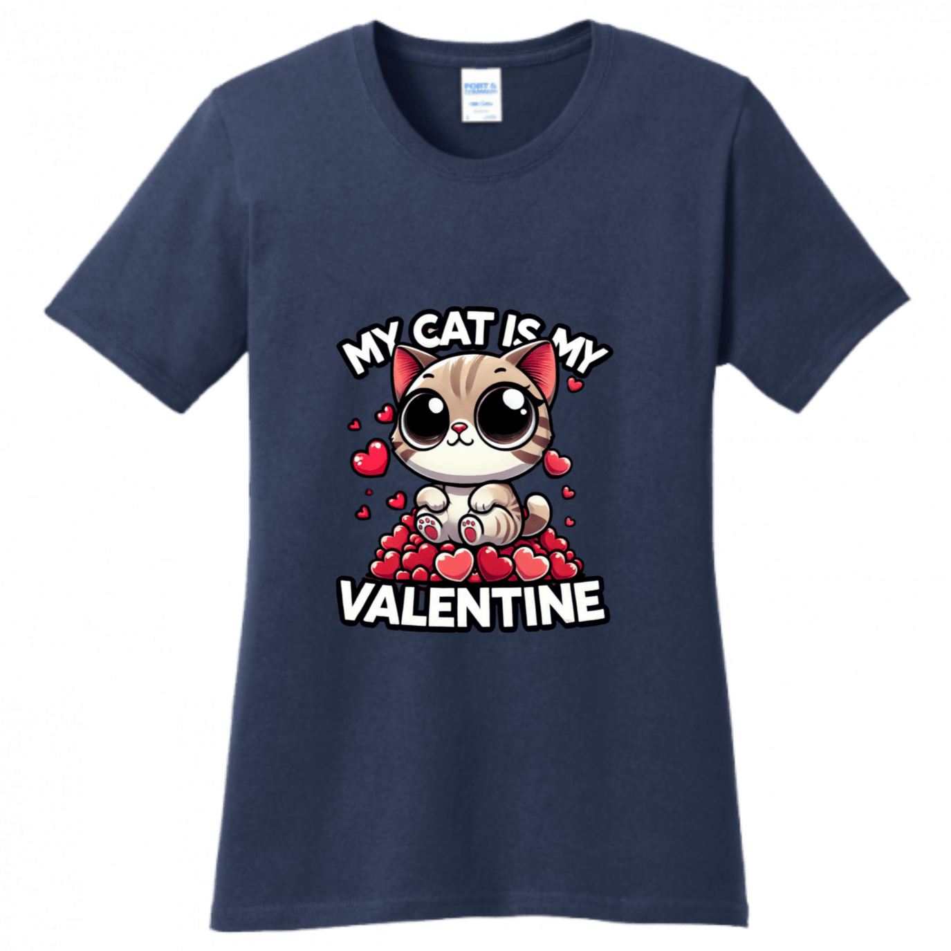 My Cat is My Valentine T-Shirt - Purrfect for Cat Lovers - StyleSavvy.xyz
