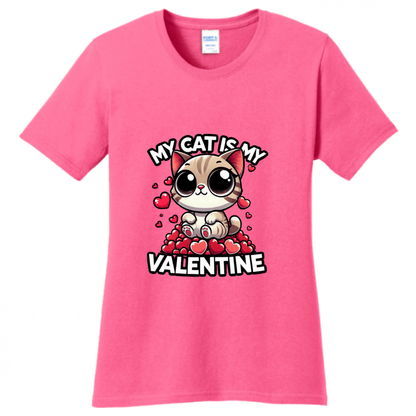 My Cat is My Valentine T-Shirt - Purrfect for Cat Lovers - StyleSavvy.xyz