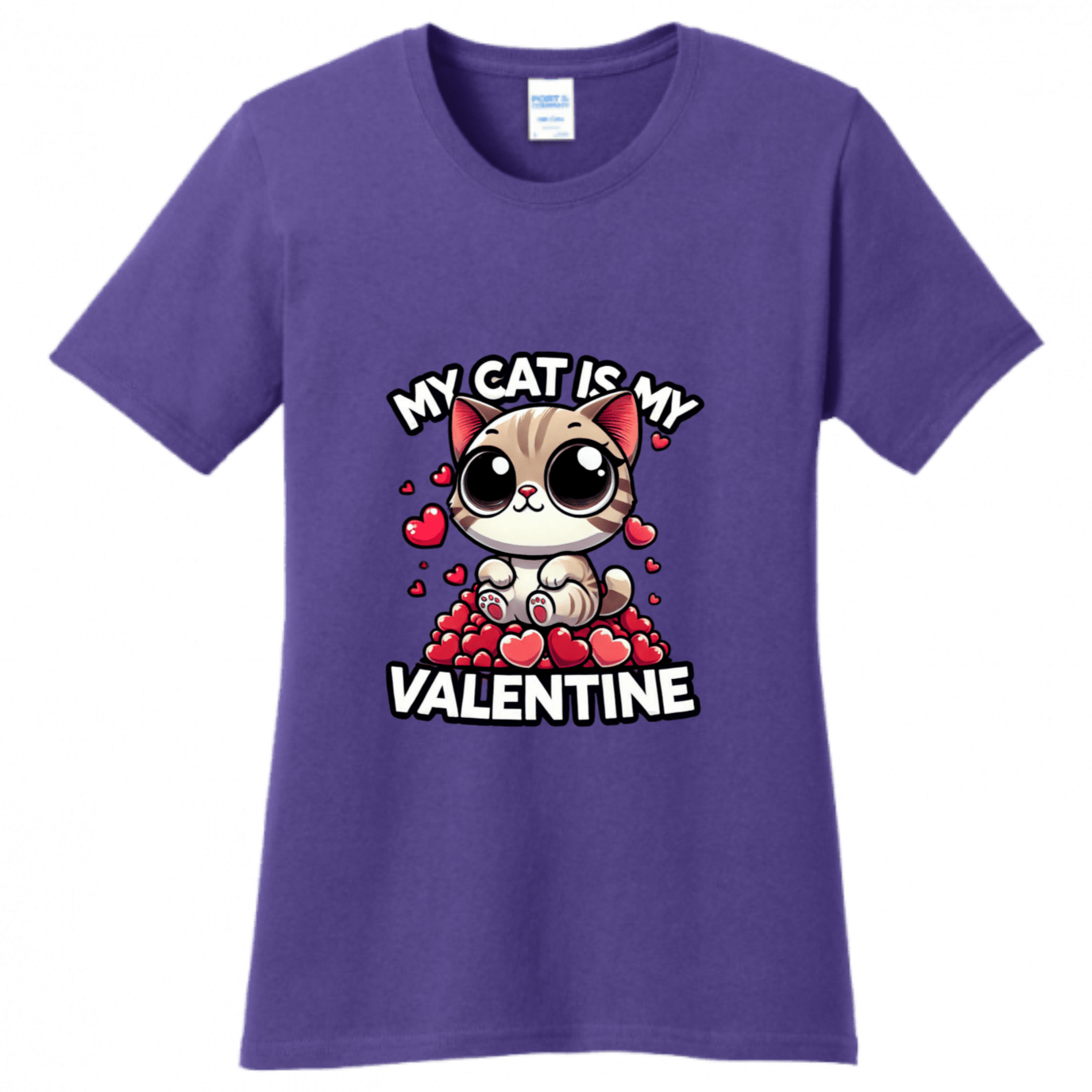 My Cat is My Valentine T-Shirt - Purrfect for Cat Lovers - StyleSavvy.xyz