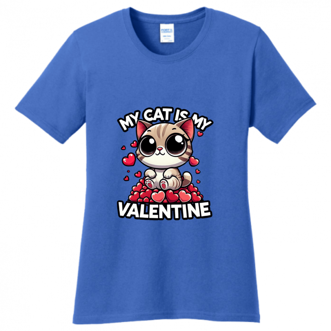 My Cat is My Valentine T-Shirt - Purrfect for Cat Lovers - StyleSavvy.xyz