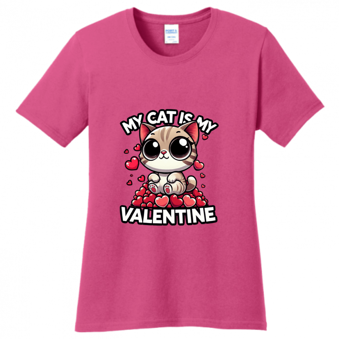 My Cat is My Valentine T-Shirt - Purrfect for Cat Lovers - StyleSavvy.xyz