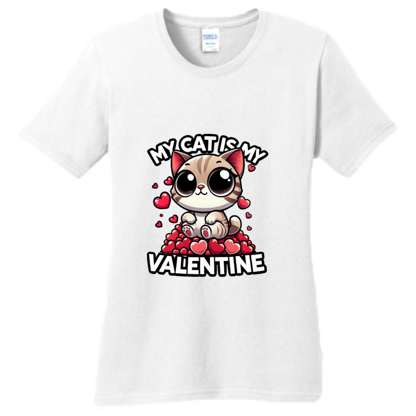 My Cat is My Valentine T-Shirt - Purrfect for Cat Lovers - StyleSavvy.xyz