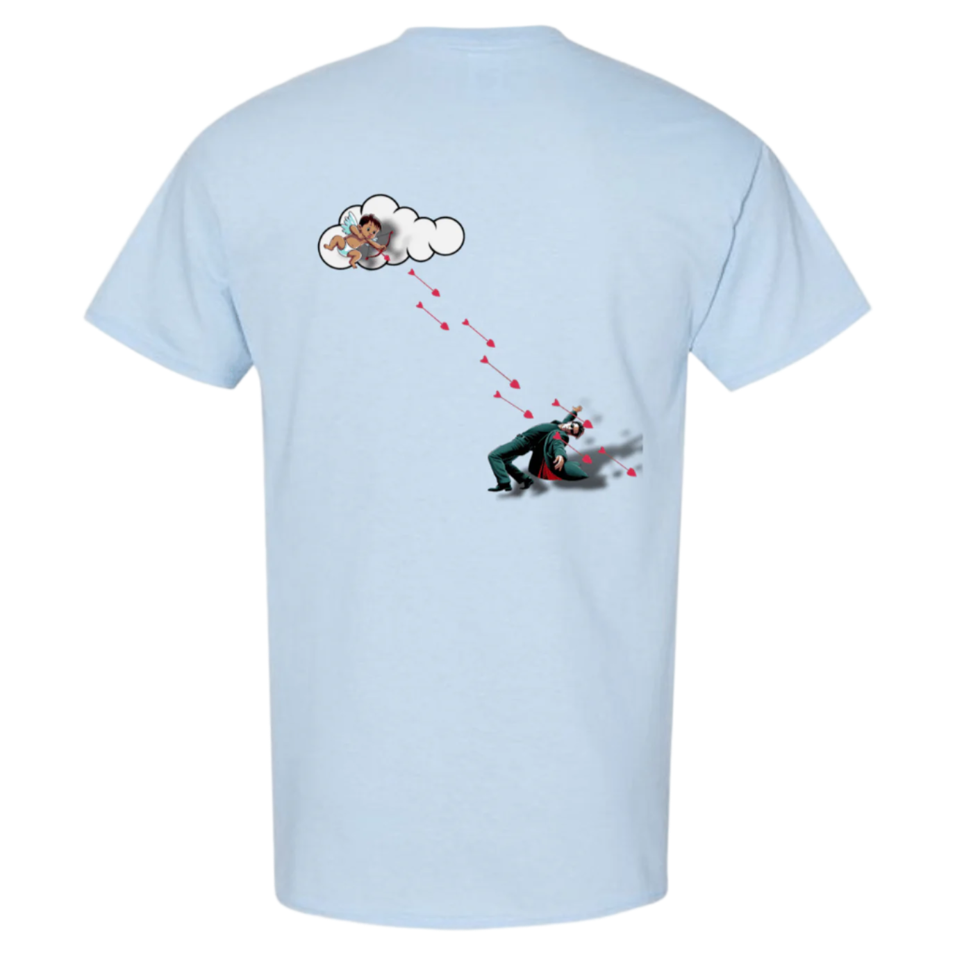 "Not Today Cupid" Matrix Limbo T-Shirt - Front & Back - StyleSavvy.xyz