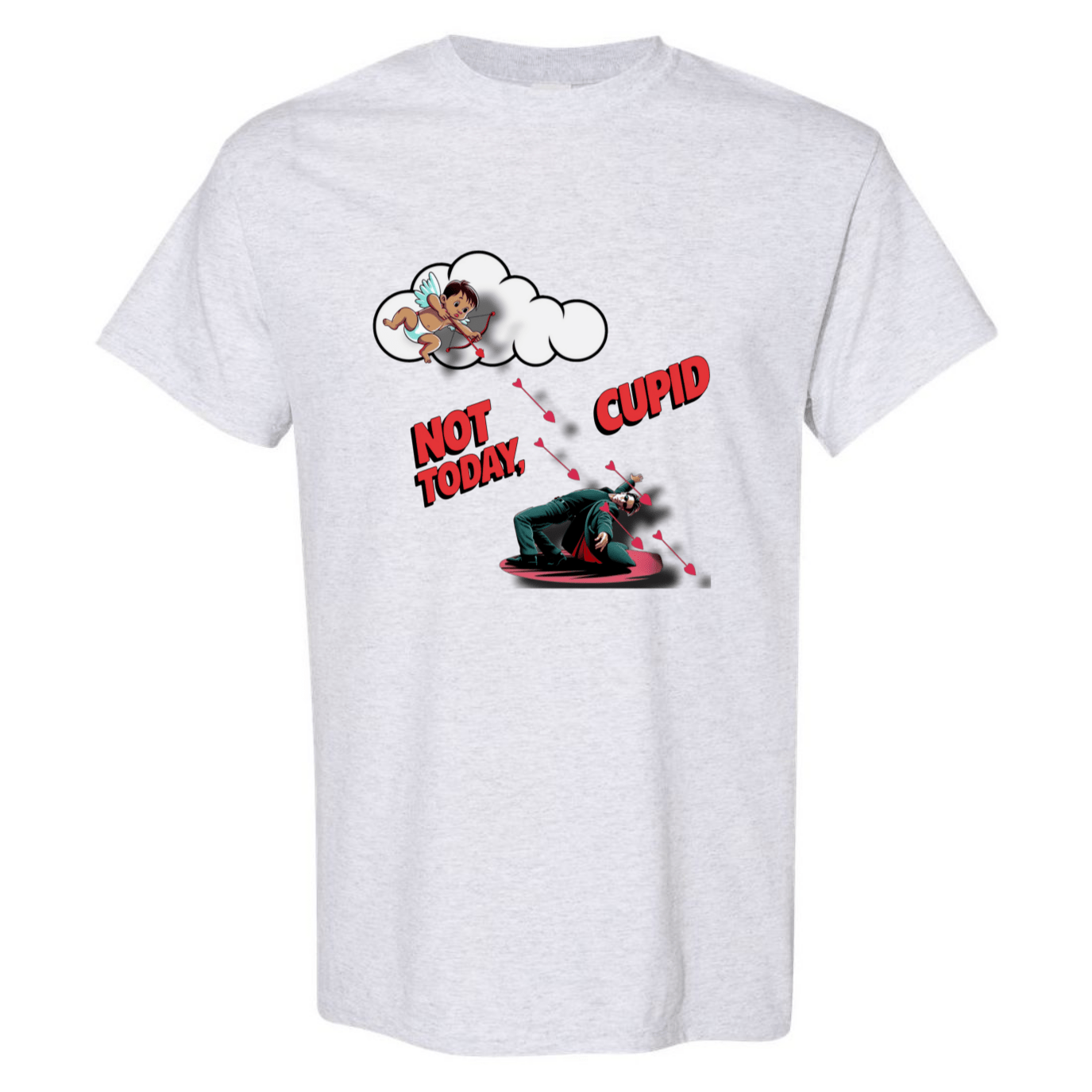 "Not Today Cupid" Matrix Limbo T-Shirt - V2 - StyleSavvy.xyz