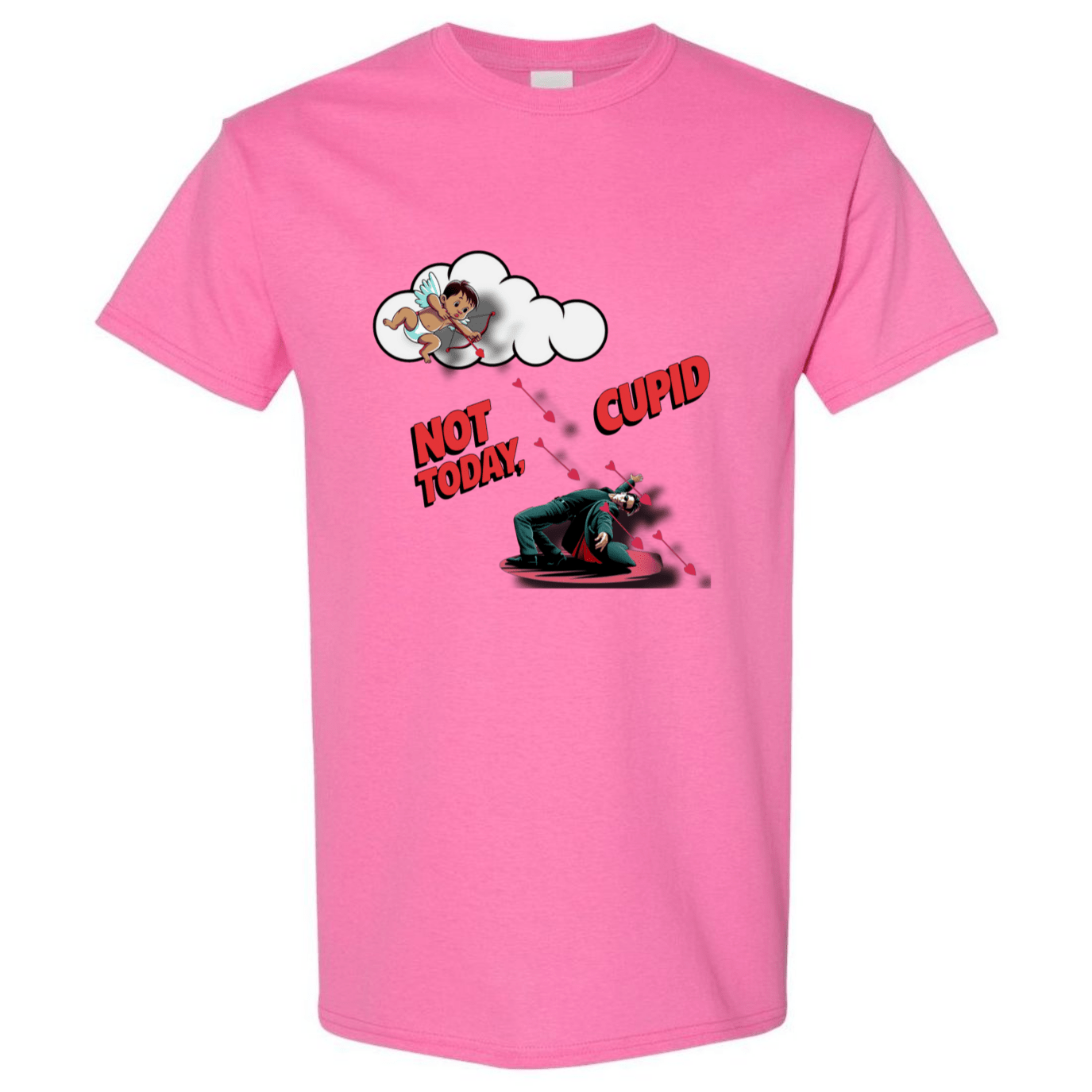 "Not Today Cupid" Matrix Limbo T-Shirt - V2 - StyleSavvy.xyz
