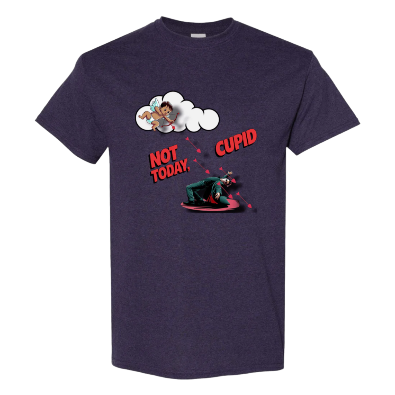 "Not Today Cupid" Matrix Limbo T-Shirt - V2 - StyleSavvy.xyz