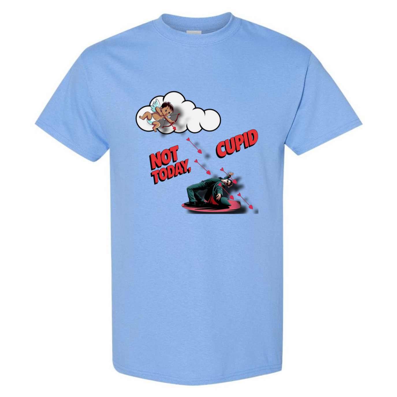"Not Today Cupid" Matrix Limbo T-Shirt - V2 - StyleSavvy.xyz