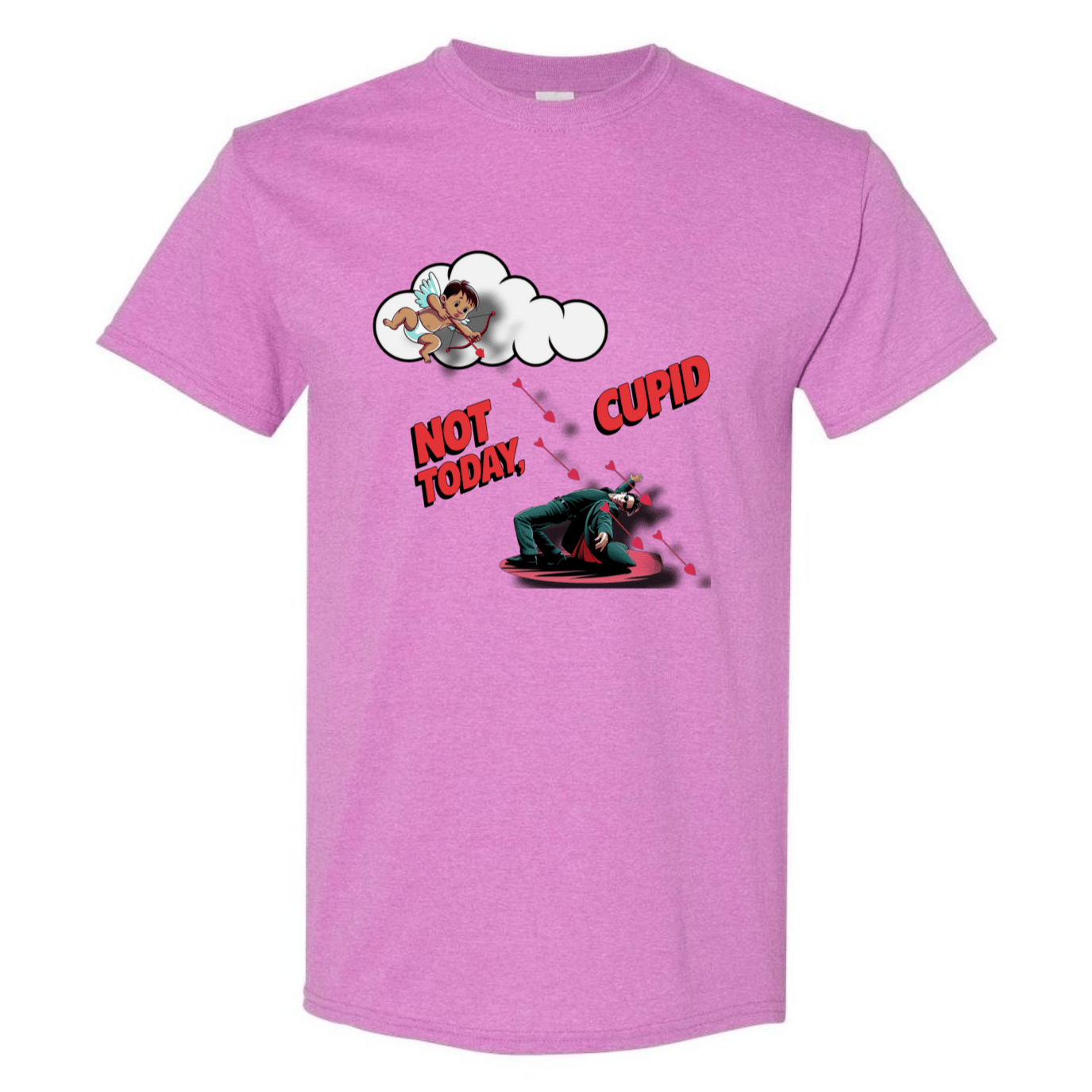 "Not Today Cupid" Matrix Limbo T-Shirt - V2 - StyleSavvy.xyz