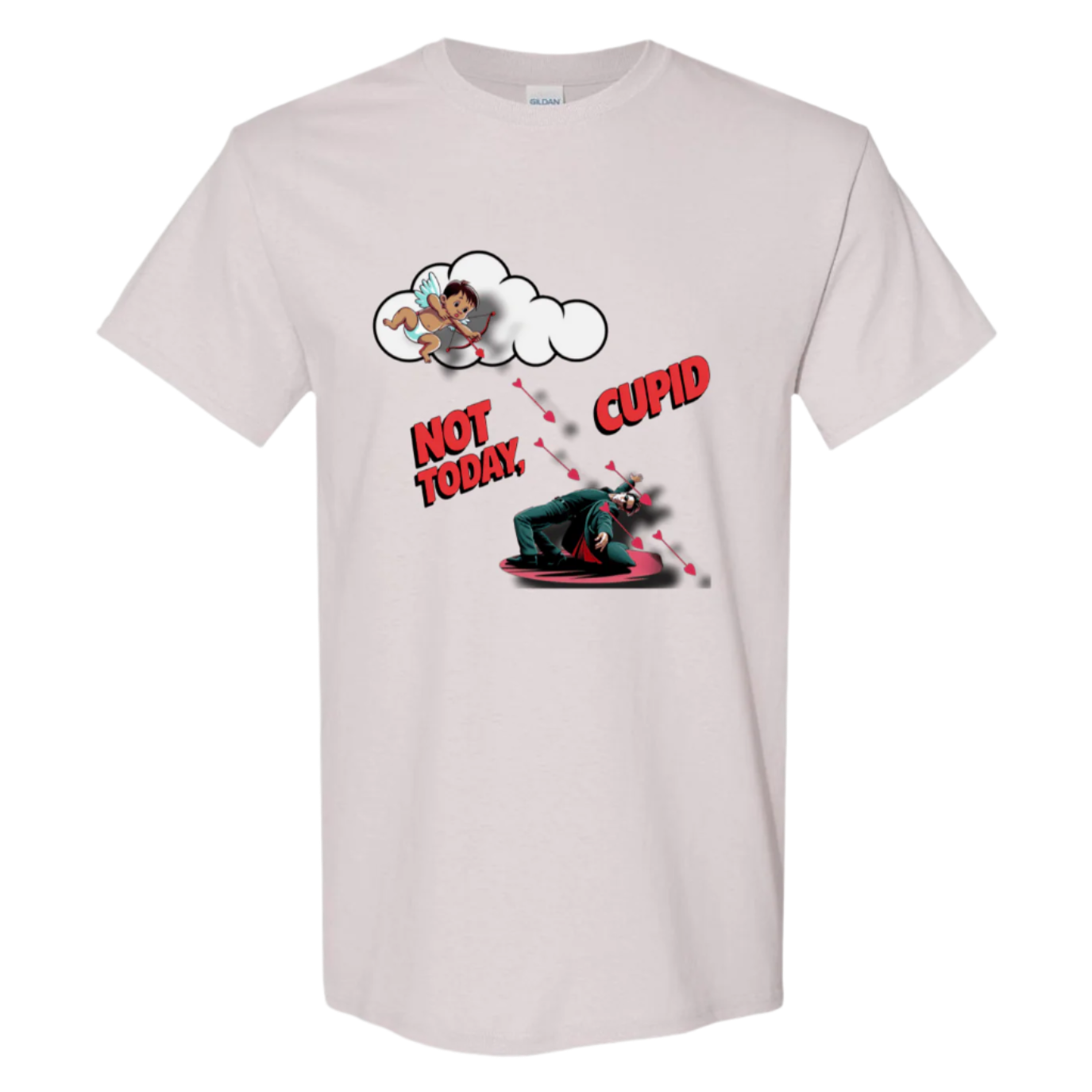 "Not Today Cupid" Matrix Limbo T-Shirt - V2 - StyleSavvy.xyz