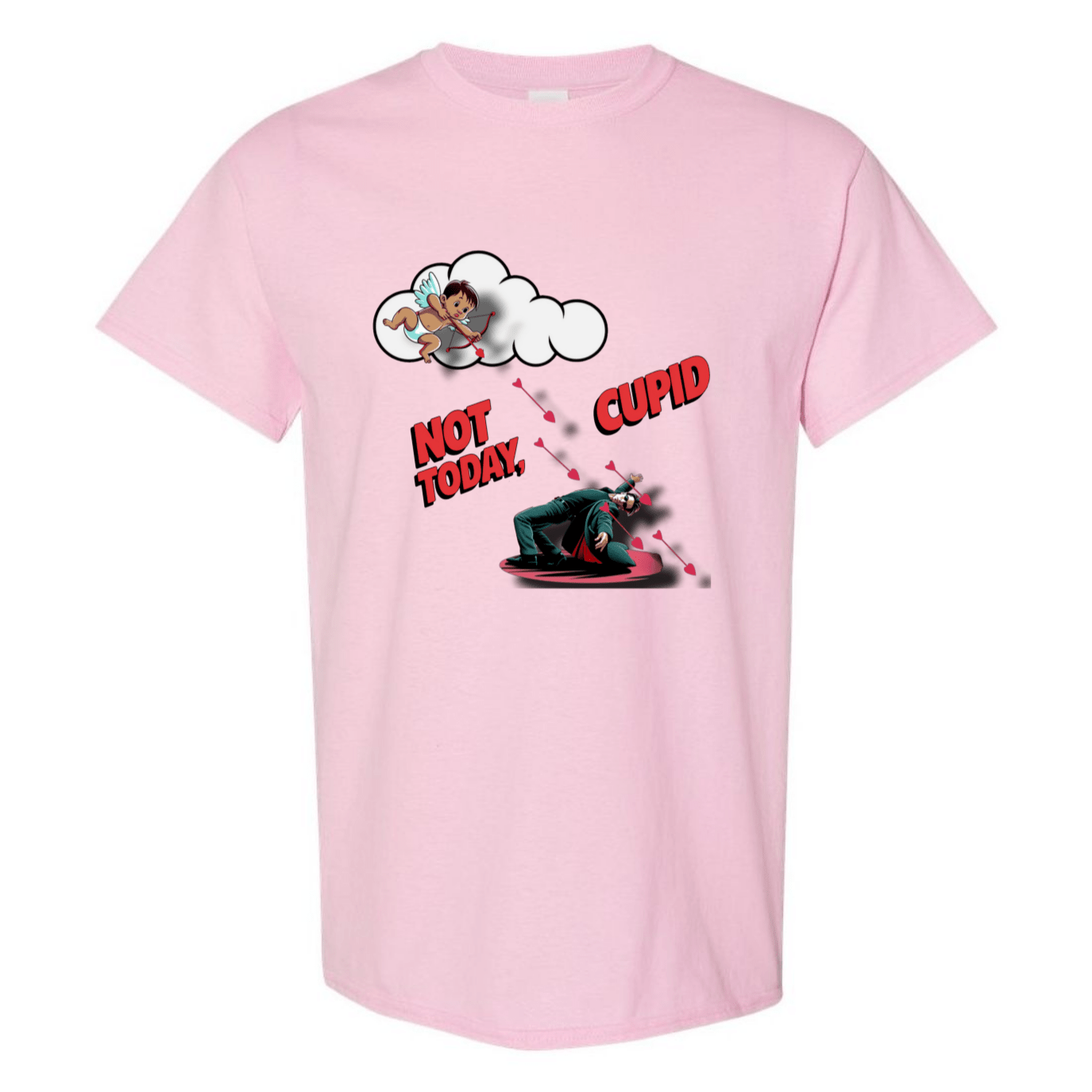 "Not Today Cupid" Matrix Limbo T-Shirt - V2 - StyleSavvy.xyz