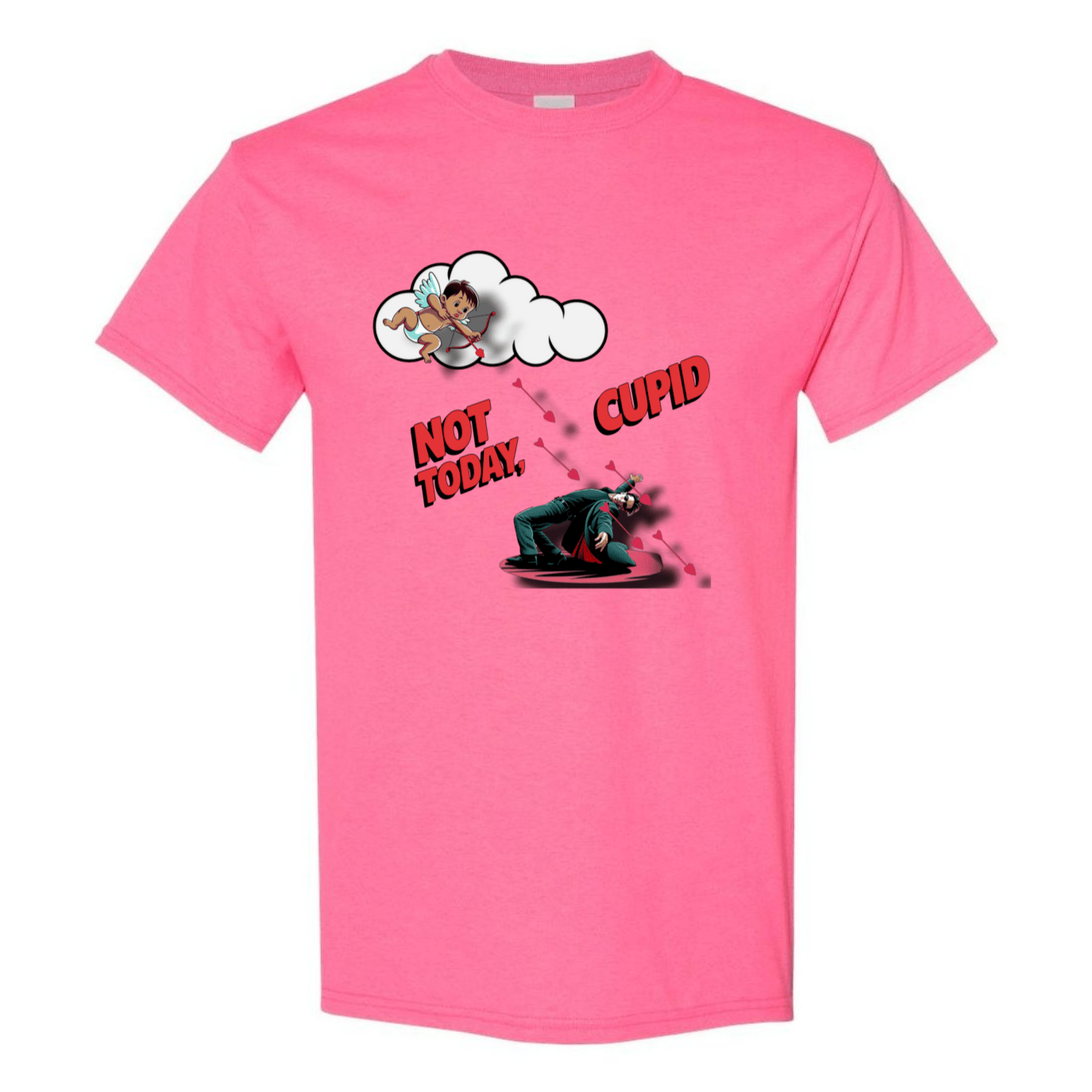 "Not Today Cupid" Matrix Limbo T-Shirt - V2 - StyleSavvy.xyz