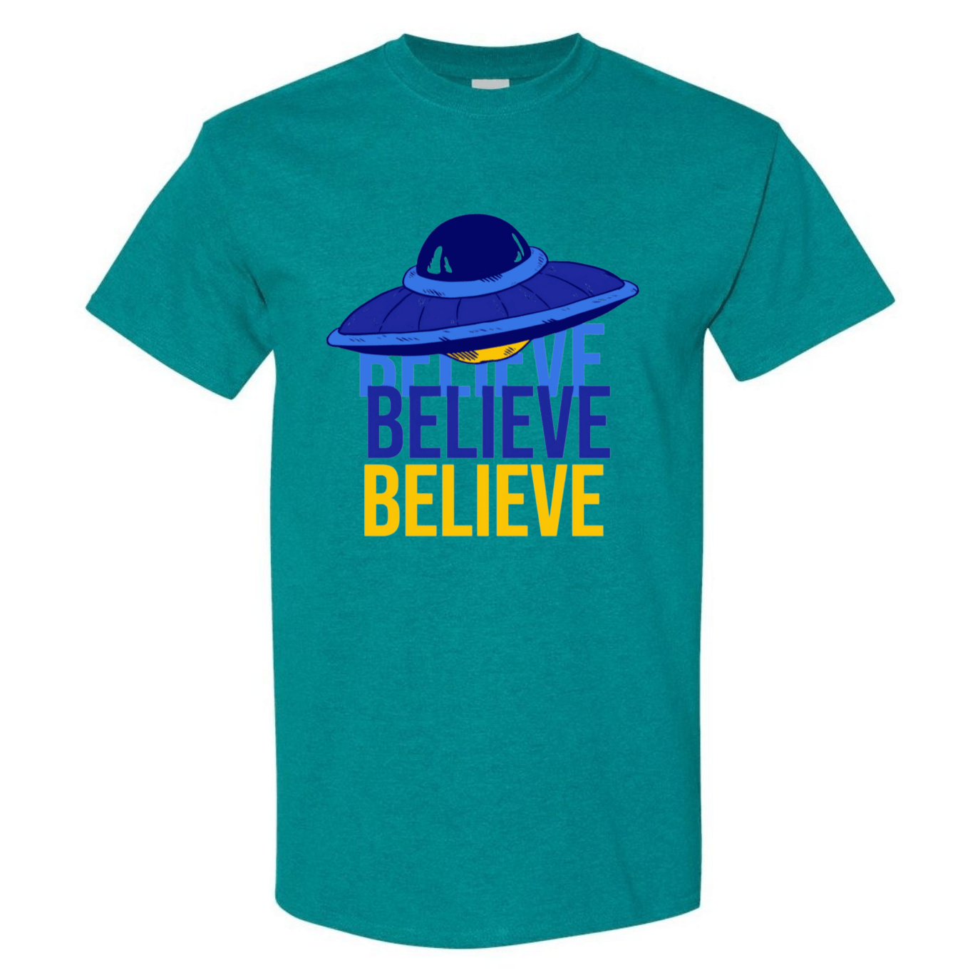 Believe UFO T-Shirt – Retro Alien Aesthetic Tee - StyleSavvy.xyz