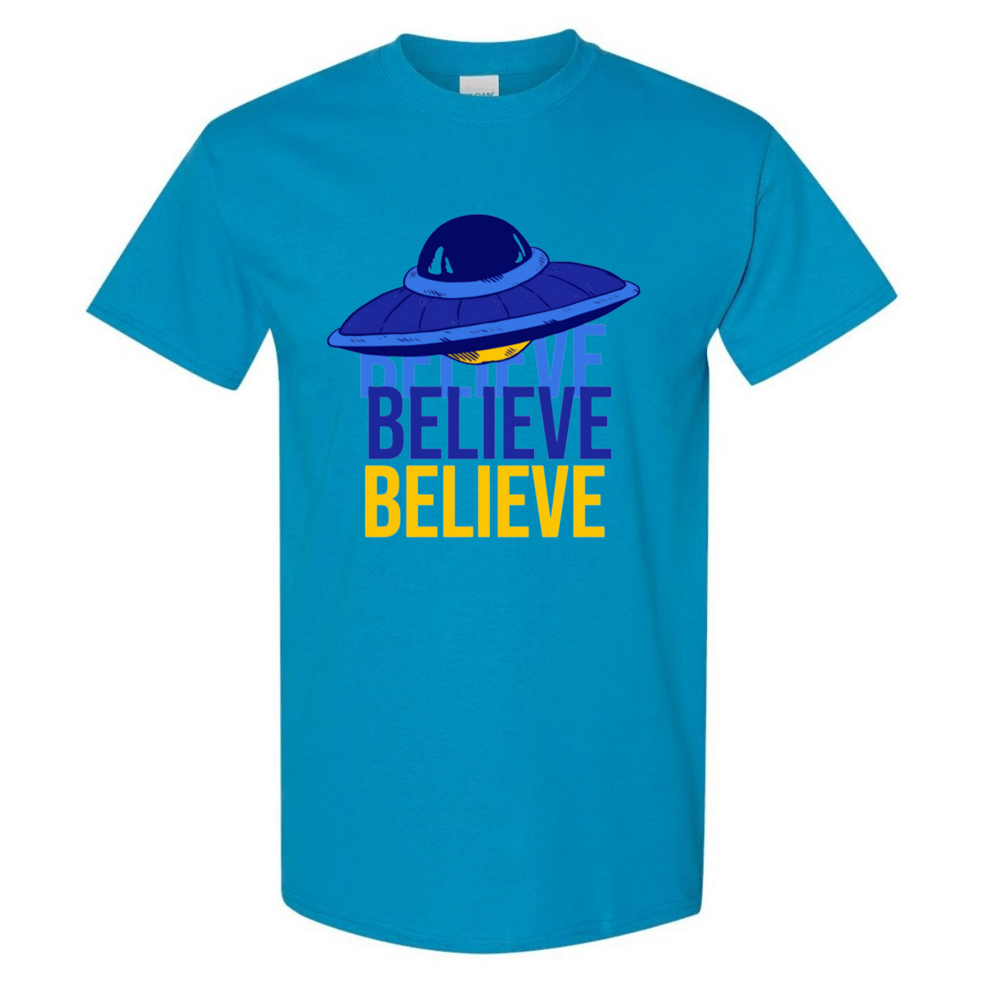 Believe UFO T-Shirt – Retro Alien Aesthetic Tee - StyleSavvy.xyz