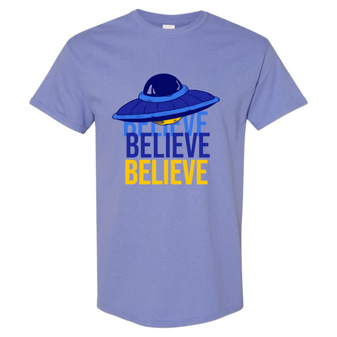 Believe UFO T-Shirt – Retro Alien Aesthetic Tee - StyleSavvy.xyz