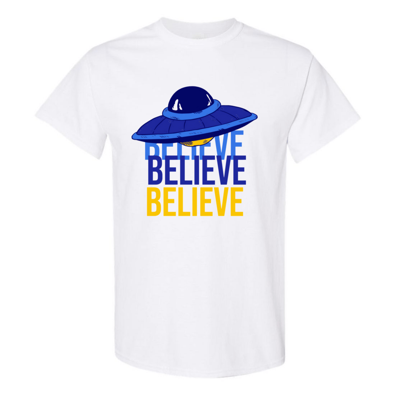 Believe UFO T-Shirt – Retro Alien Aesthetic Tee - StyleSavvy.xyz