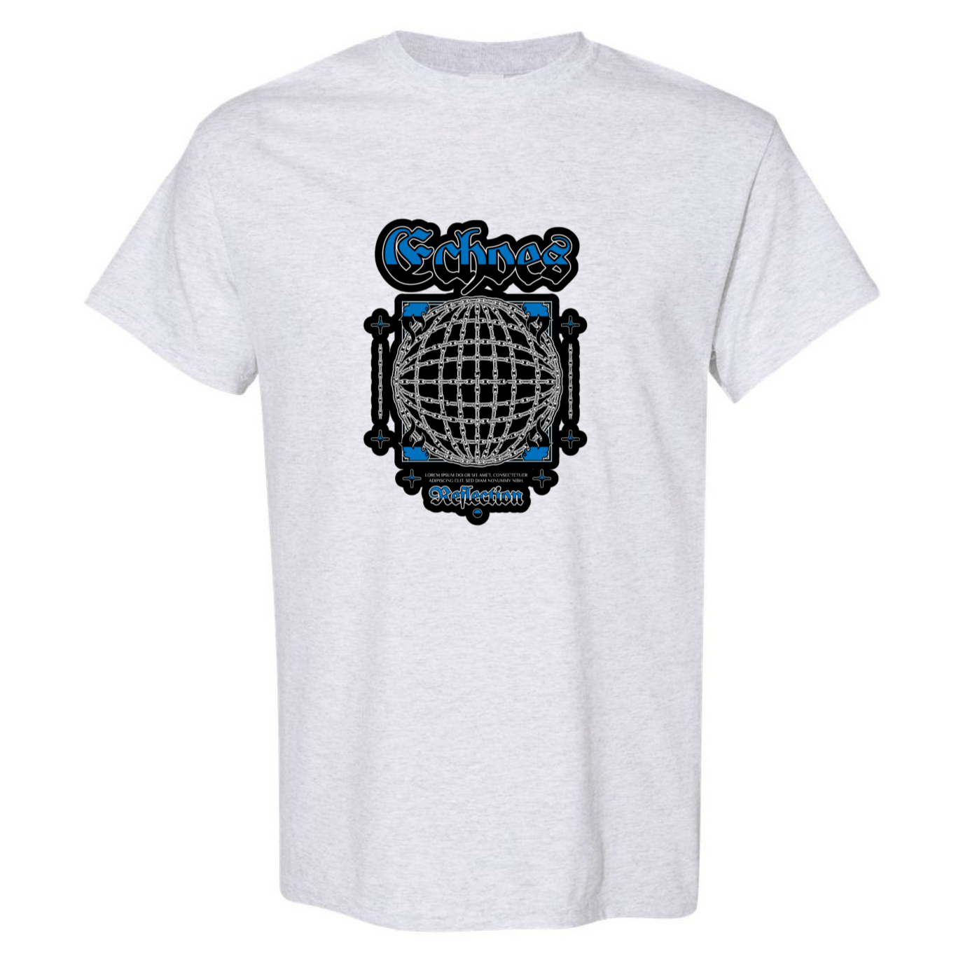 Echoes of the Globe: Chain - Linked Earth T-Shirt - Unique Graphic Tee for Style & Sustainability - StyleSavvy.xyz