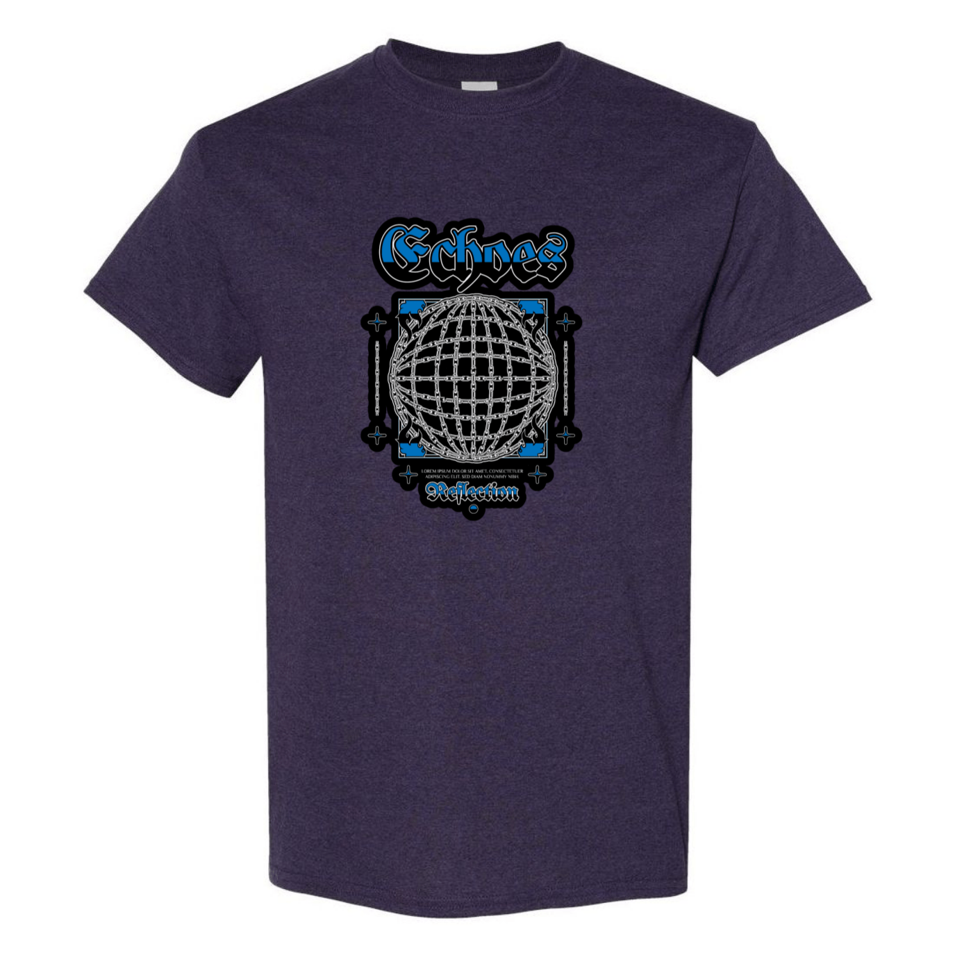 Echoes of the Globe: Chain - Linked Earth T-Shirt - Unique Graphic Tee for Style & Sustainability - StyleSavvy.xyz