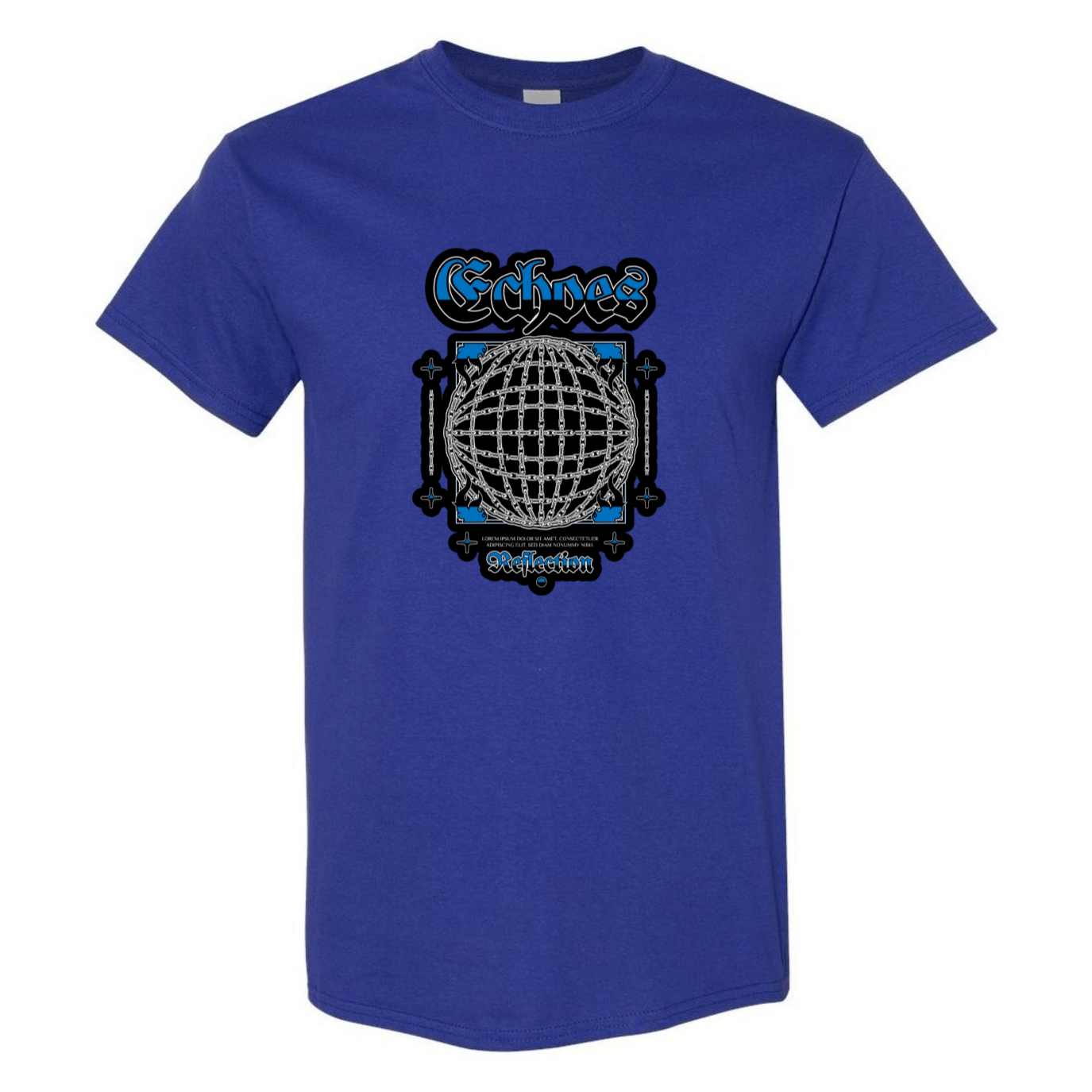 Echoes of the Globe: Chain - Linked Earth T-Shirt - Unique Graphic Tee for Style & Sustainability - StyleSavvy.xyz