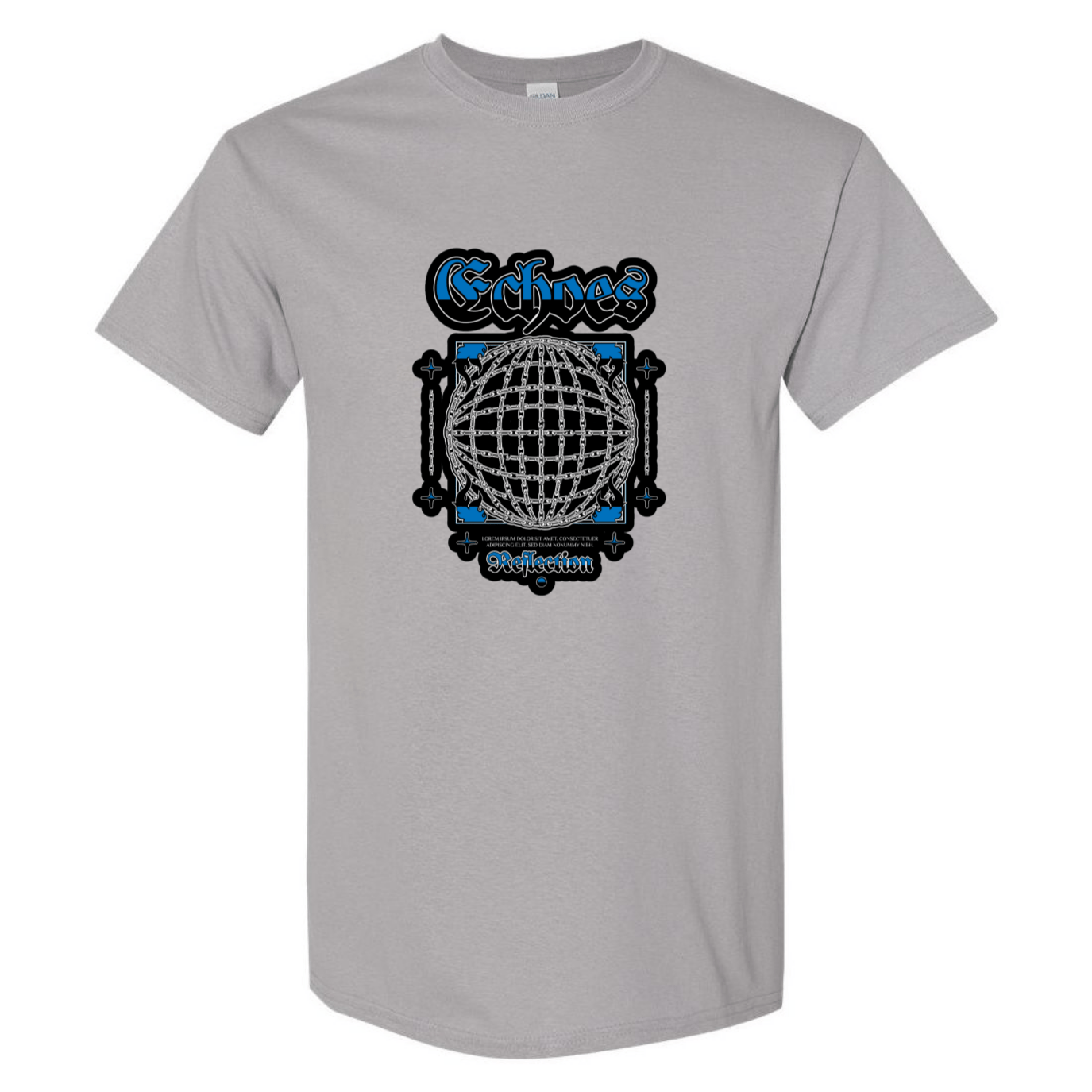 Echoes of the Globe: Chain - Linked Earth T-Shirt - Unique Graphic Tee for Style & Sustainability - StyleSavvy.xyz