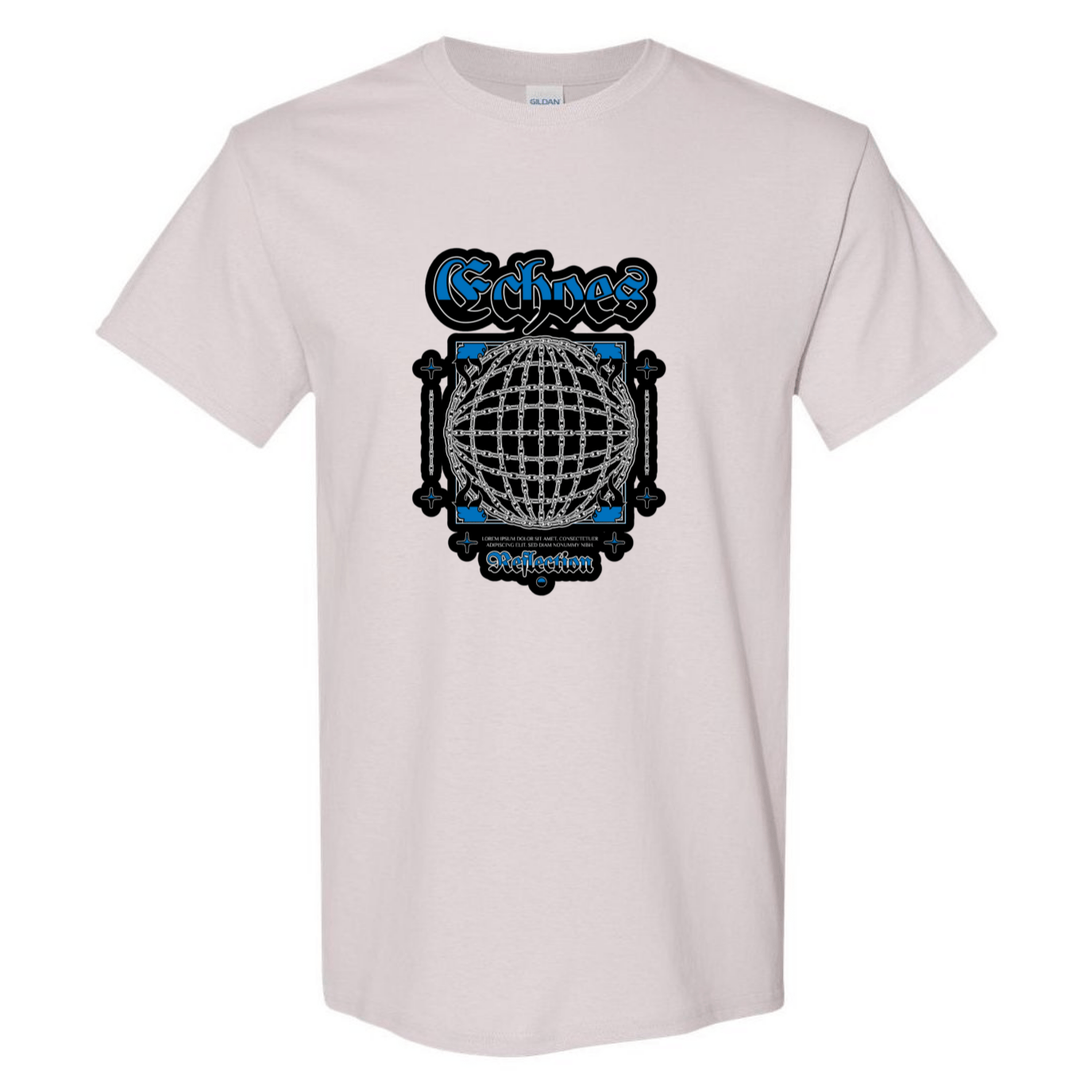 Echoes of the Globe: Chain - Linked Earth T-Shirt - Unique Graphic Tee for Style & Sustainability - StyleSavvy.xyz