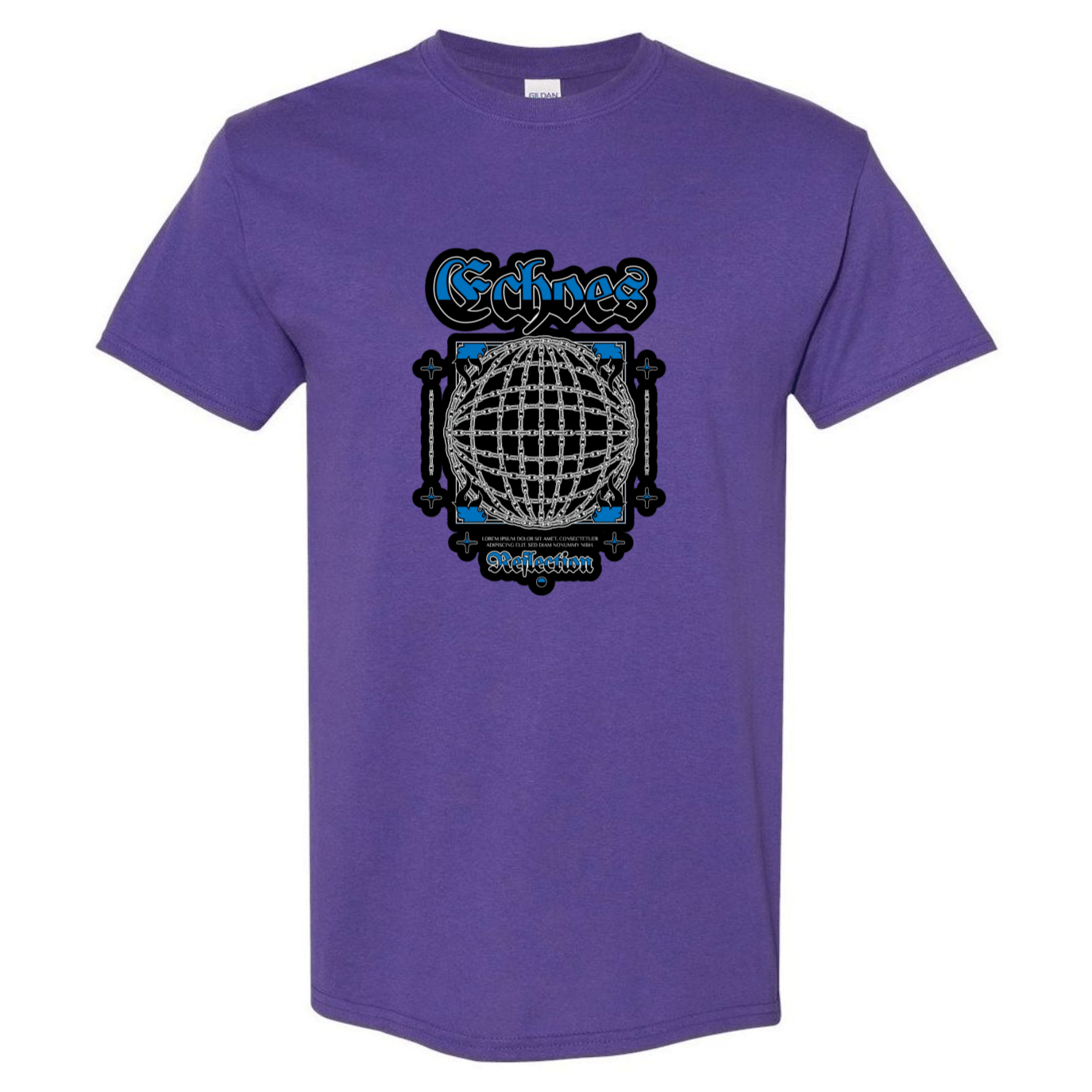 Echoes of the Globe: Chain - Linked Earth T-Shirt - Unique Graphic Tee for Style & Sustainability - StyleSavvy.xyz