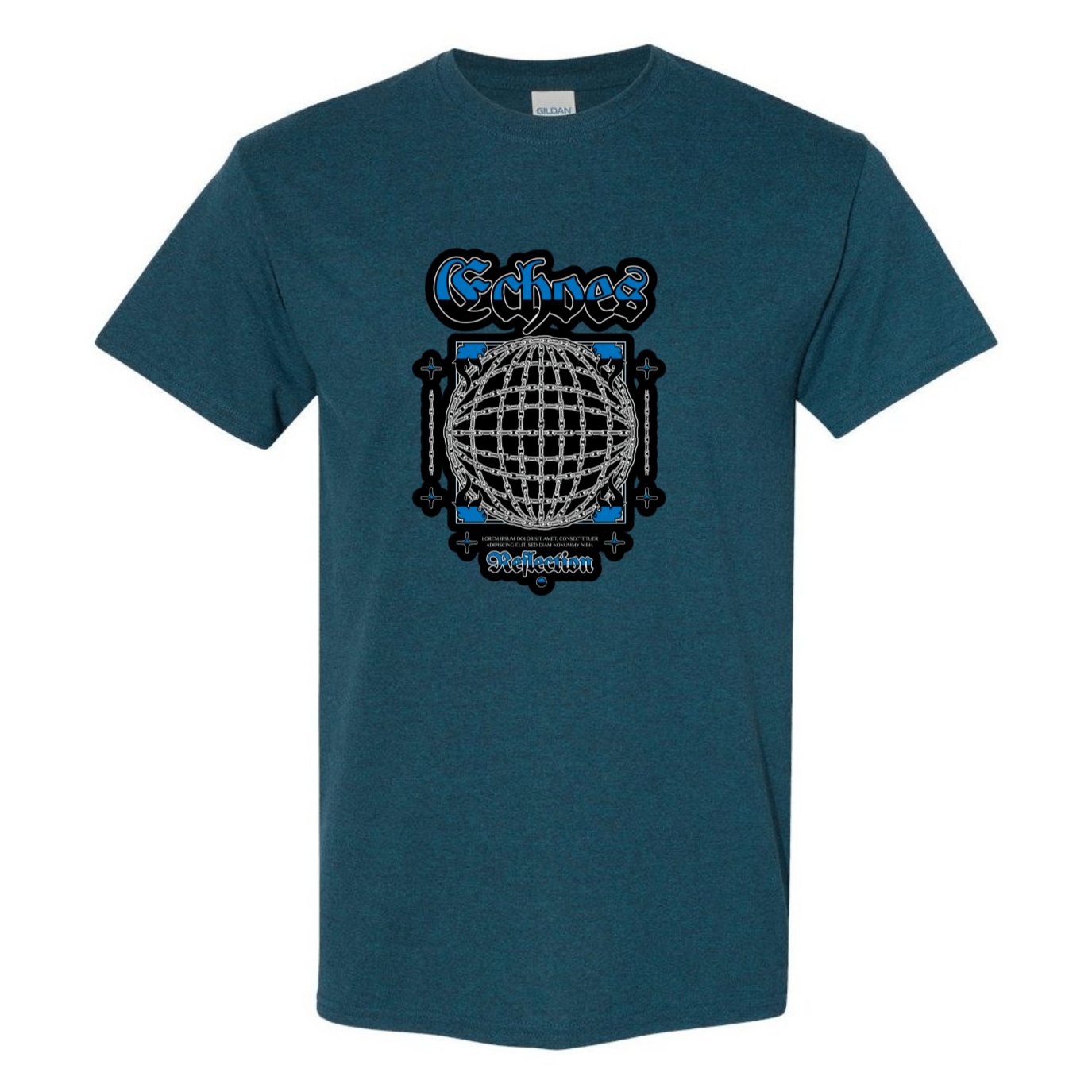 Echoes of the Globe: Chain - Linked Earth T-Shirt - Unique Graphic Tee for Style & Sustainability - StyleSavvy.xyz