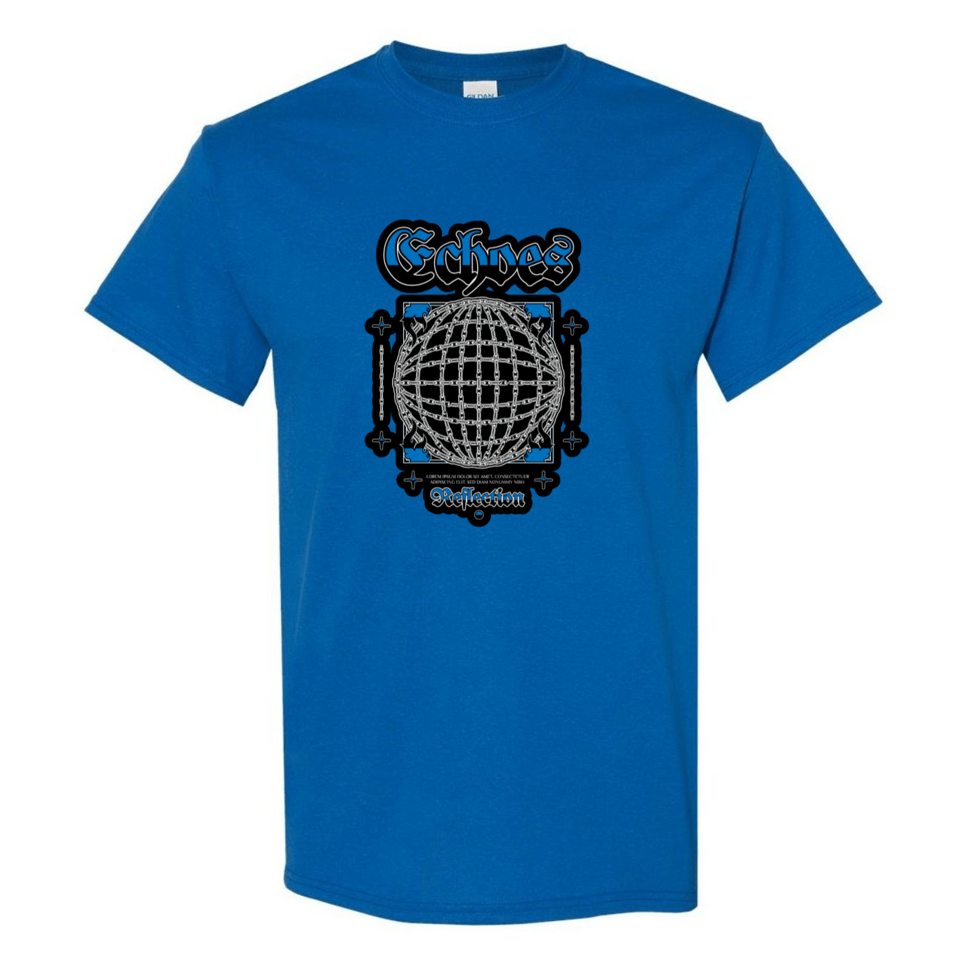 Echoes of the Globe: Chain - Linked Earth T-Shirt - Unique Graphic Tee for Style & Sustainability - StyleSavvy.xyz