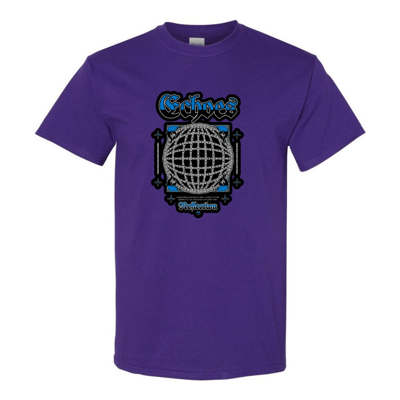 Echoes of the Globe: Chain - Linked Earth T-Shirt - Unique Graphic Tee for Style & Sustainability - StyleSavvy.xyz