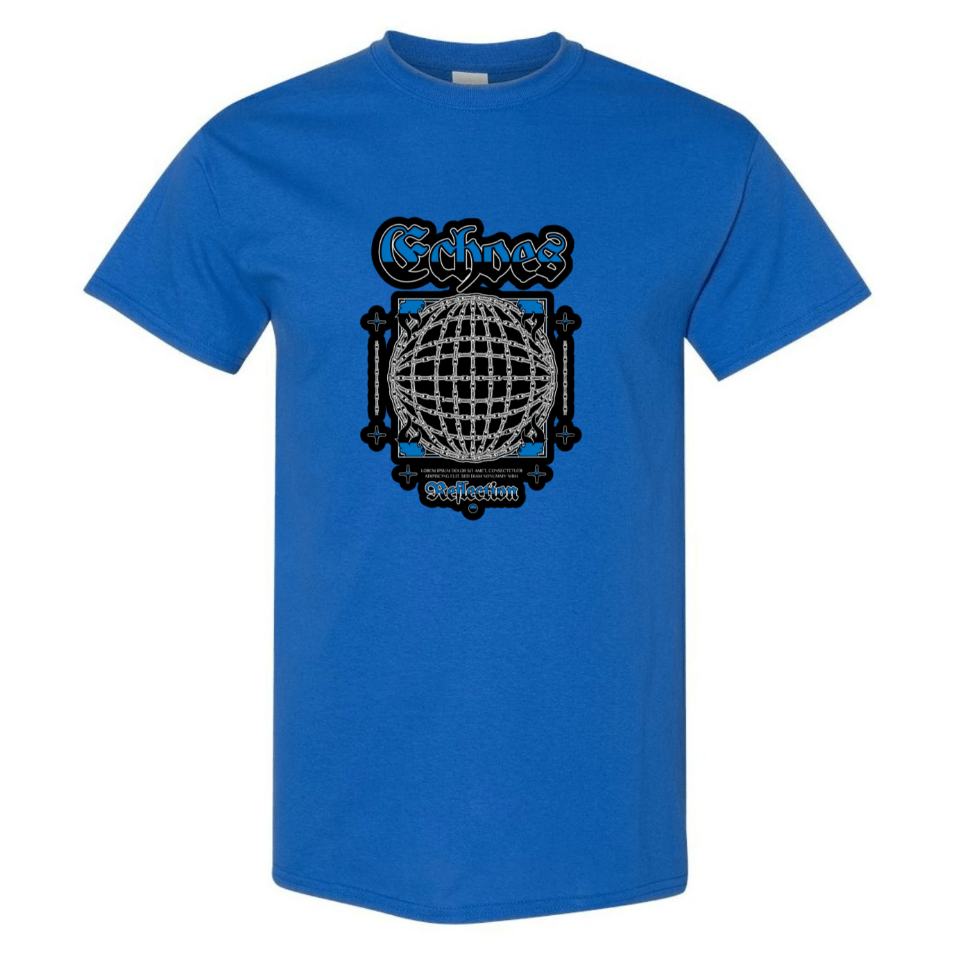 Echoes of the Globe: Chain - Linked Earth T-Shirt - Unique Graphic Tee for Style & Sustainability - StyleSavvy.xyz