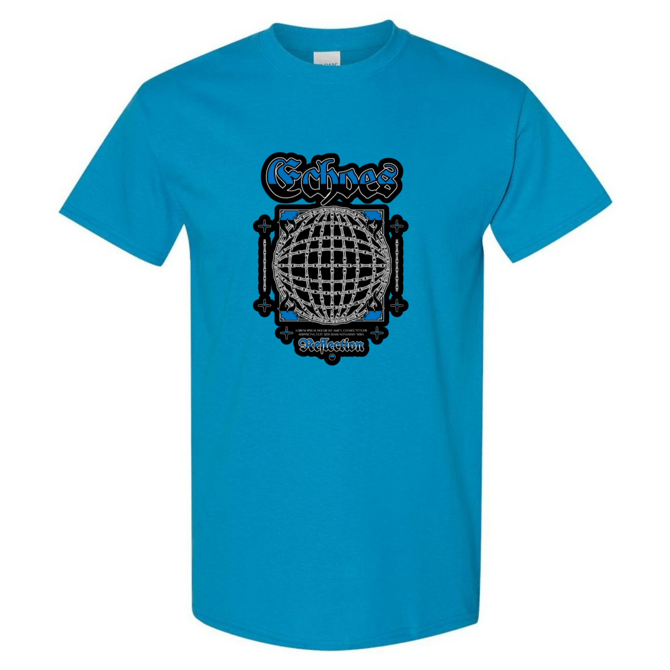 Echoes of the Globe: Chain - Linked Earth T-Shirt - Unique Graphic Tee for Style & Sustainability - StyleSavvy.xyz