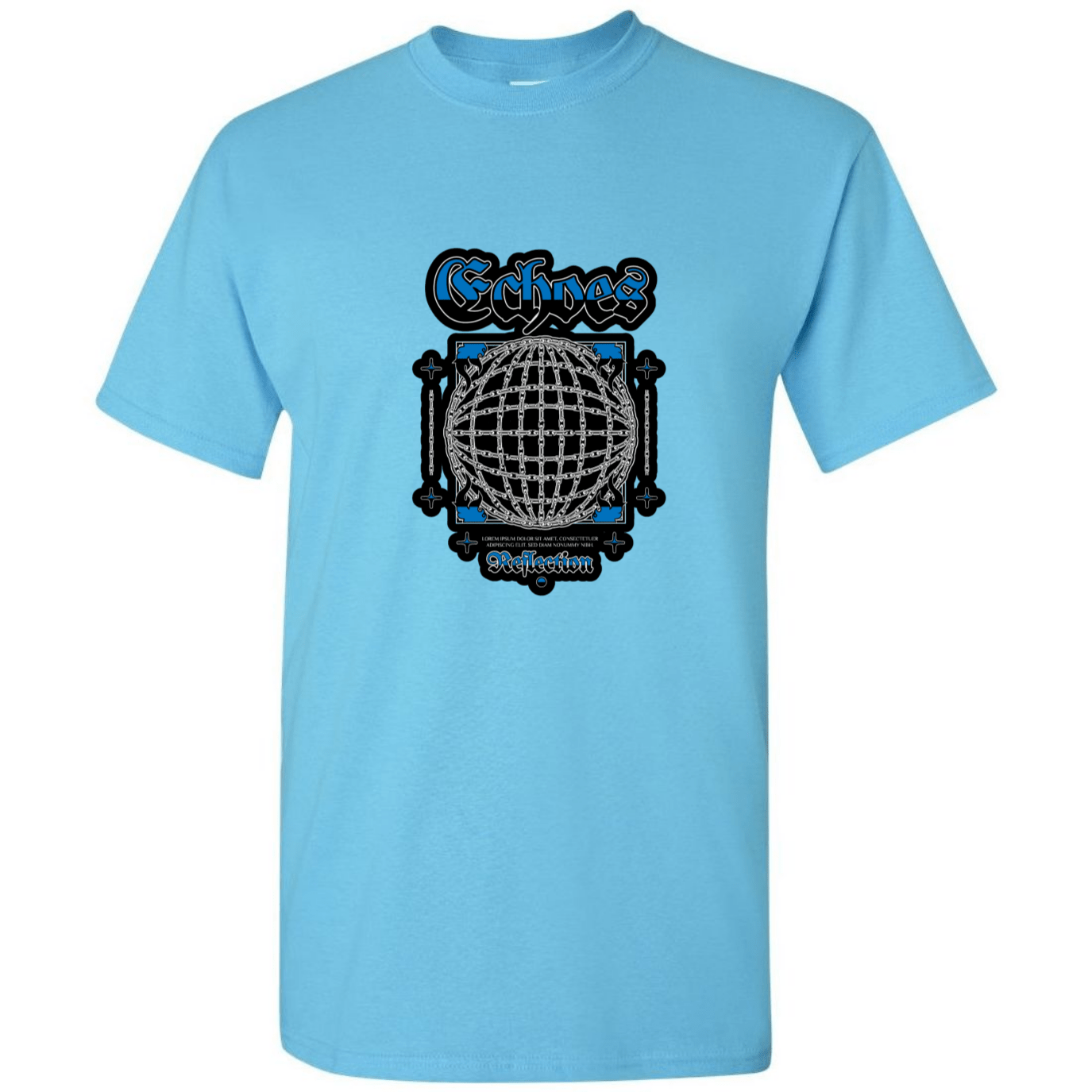 Echoes of the Globe: Chain - Linked Earth T-Shirt - Unique Graphic Tee for Style & Sustainability - StyleSavvy.xyz