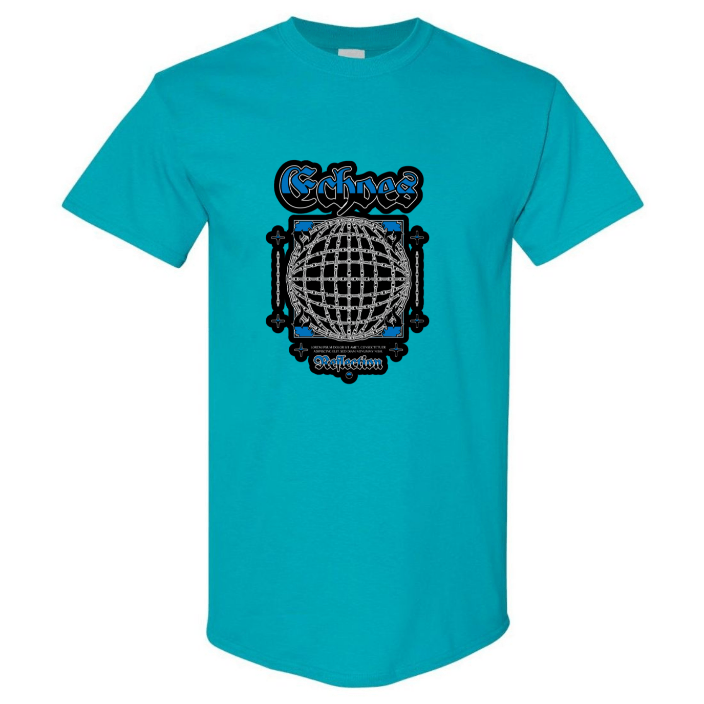 Echoes of the Globe: Chain - Linked Earth T-Shirt - Unique Graphic Tee for Style & Sustainability - StyleSavvy.xyz