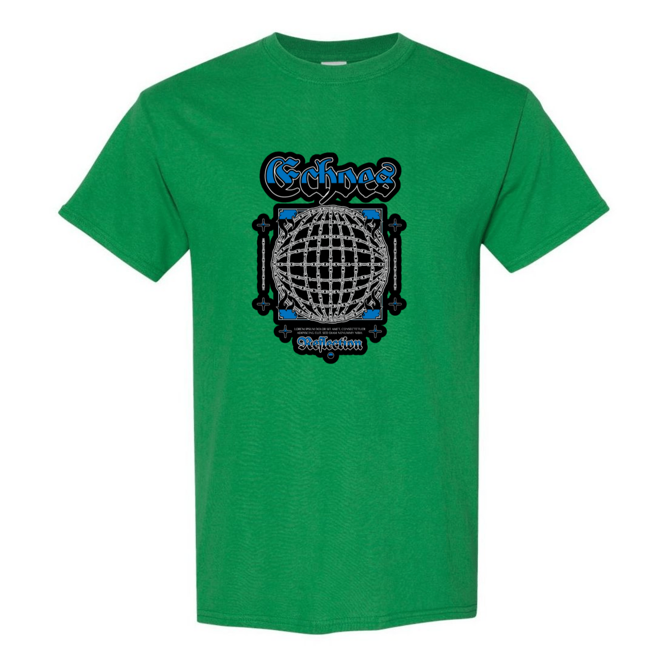 Echoes of the Globe: Chain - Linked Earth T-Shirt - Unique Graphic Tee for Style & Sustainability - StyleSavvy.xyz