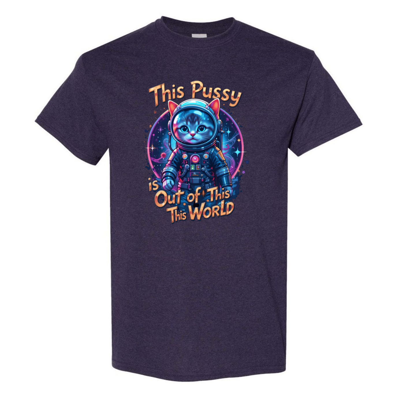 Cosmic Kitty: Out of This World Sass T-Shirt - StyleSavvy.xyz