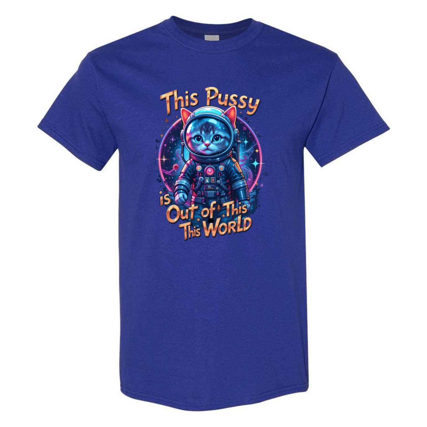 Cosmic Kitty: Out of This World Sass T-Shirt - StyleSavvy.xyz