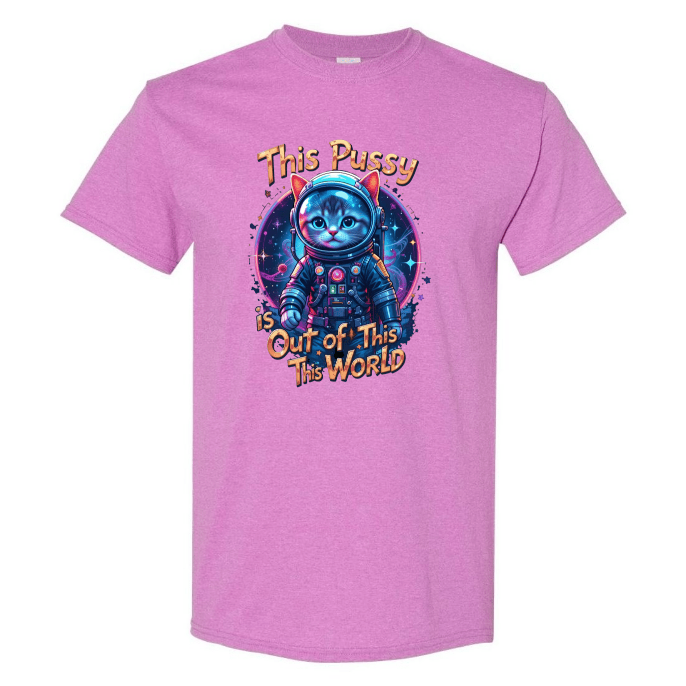 Cosmic Kitty: Out of This World Sass T-Shirt - StyleSavvy.xyz