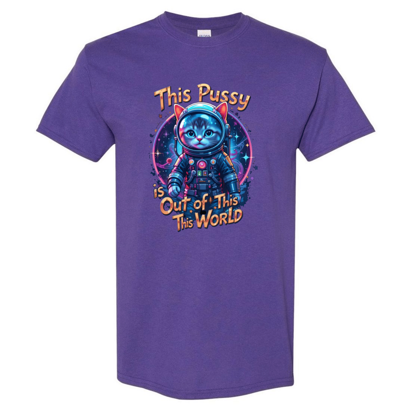 Cosmic Kitty: Out of This World Sass T-Shirt - StyleSavvy.xyz
