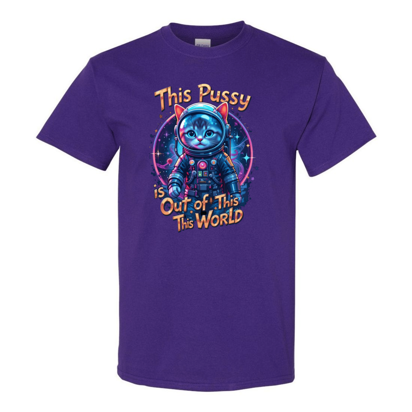 Cosmic Kitty: Out of This World Sass T-Shirt - StyleSavvy.xyz