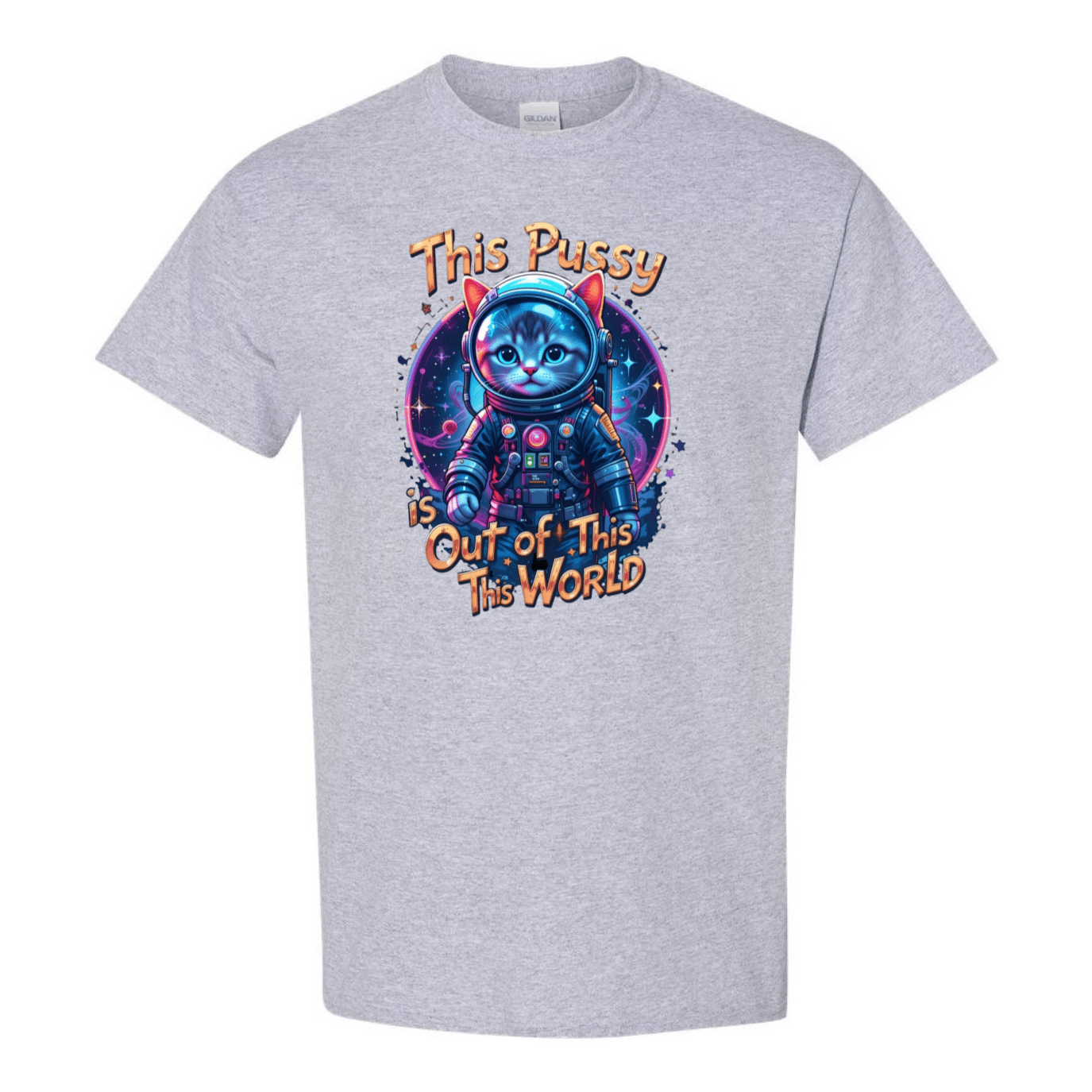 Cosmic Kitty: Out of This World Sass T-Shirt - StyleSavvy.xyz