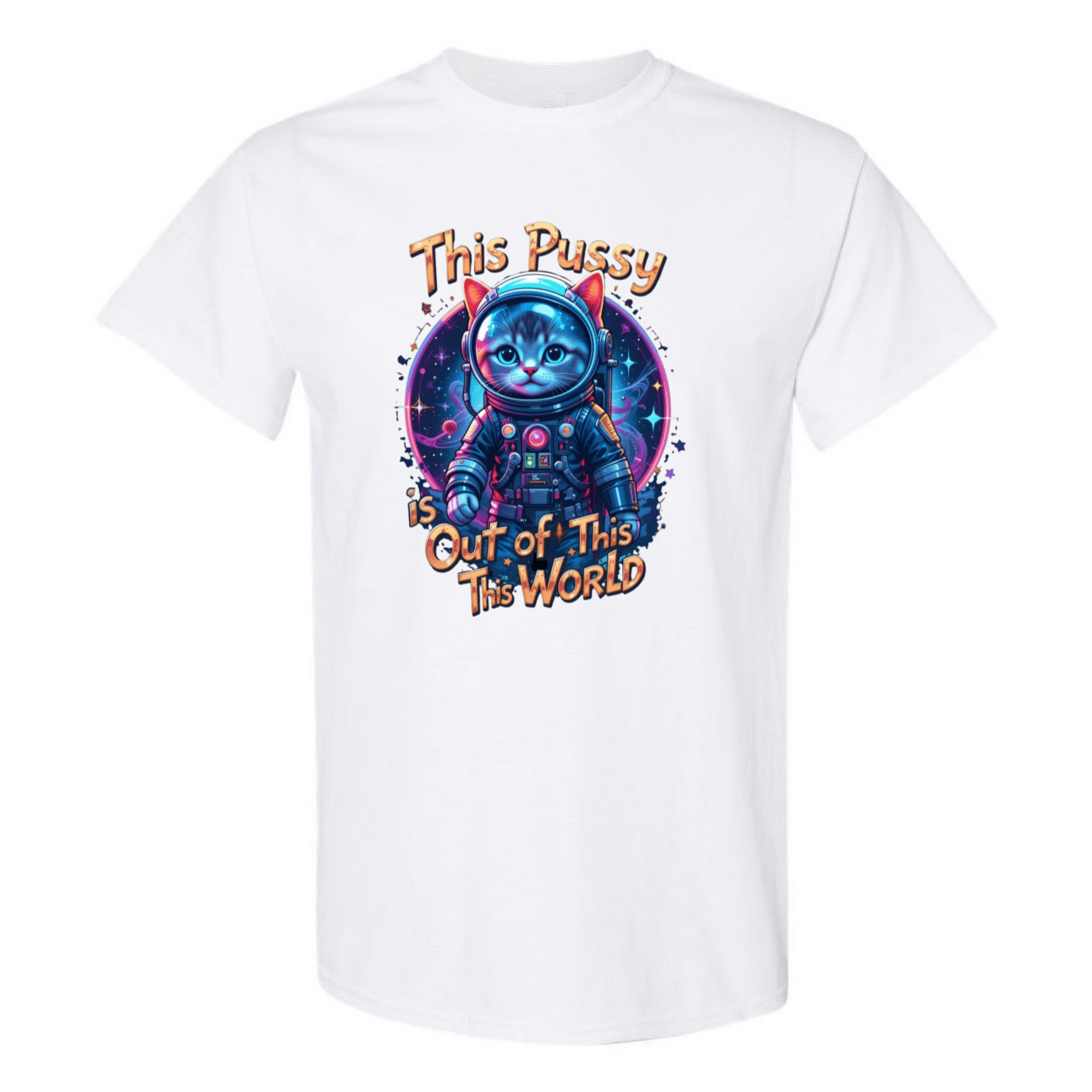 Cosmic Kitty: Out of This World Sass T-Shirt - StyleSavvy.xyz