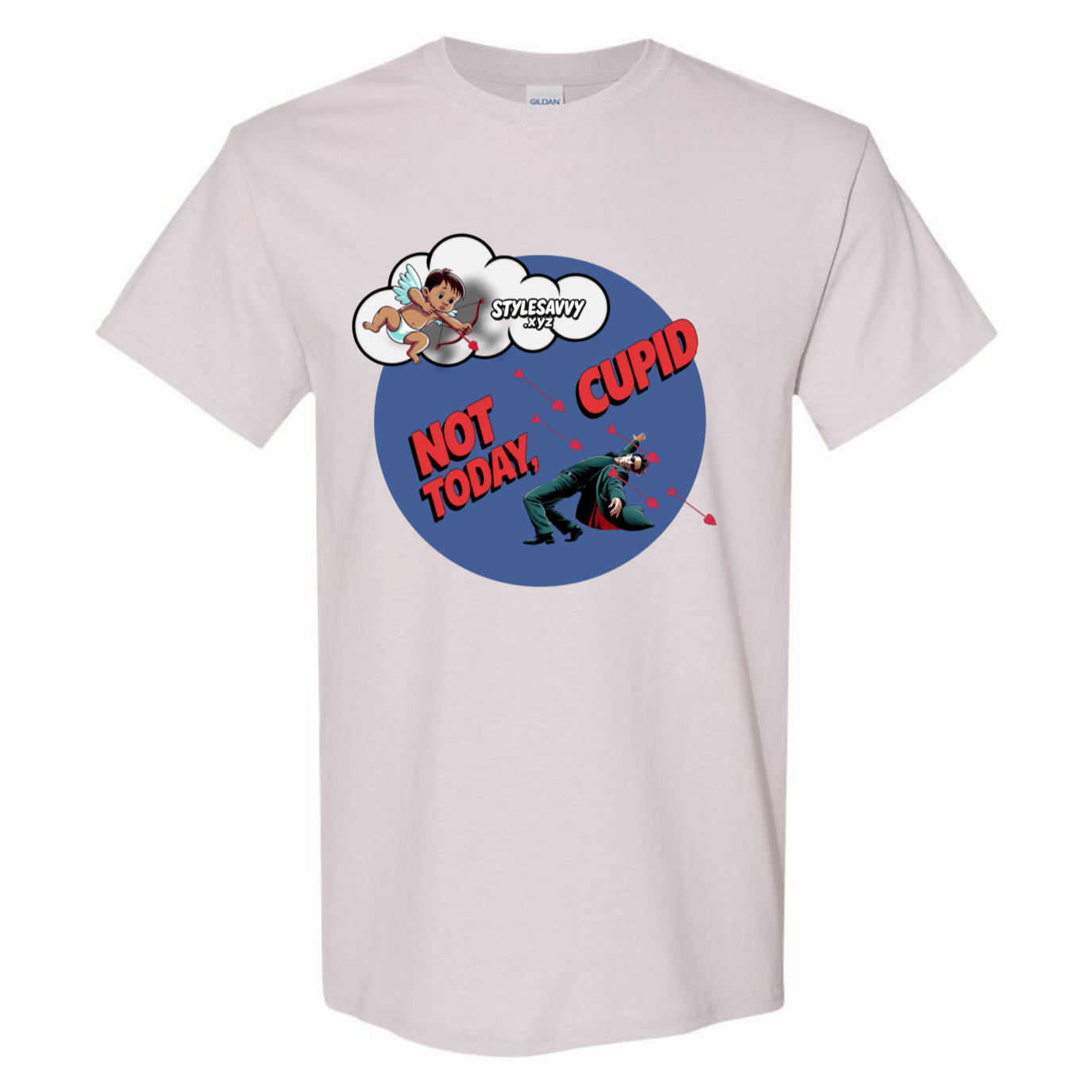 Not Today, Cupid – Stay Vigilant, Stay Single T-Shirt SSXYZ - StyleSavvy.xyz
