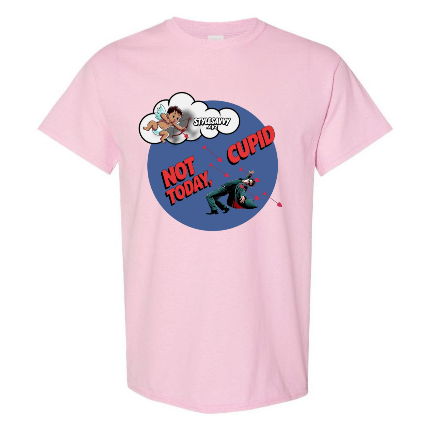 Not Today, Cupid – Stay Vigilant, Stay Single T-Shirt SSXYZ - StyleSavvy.xyz