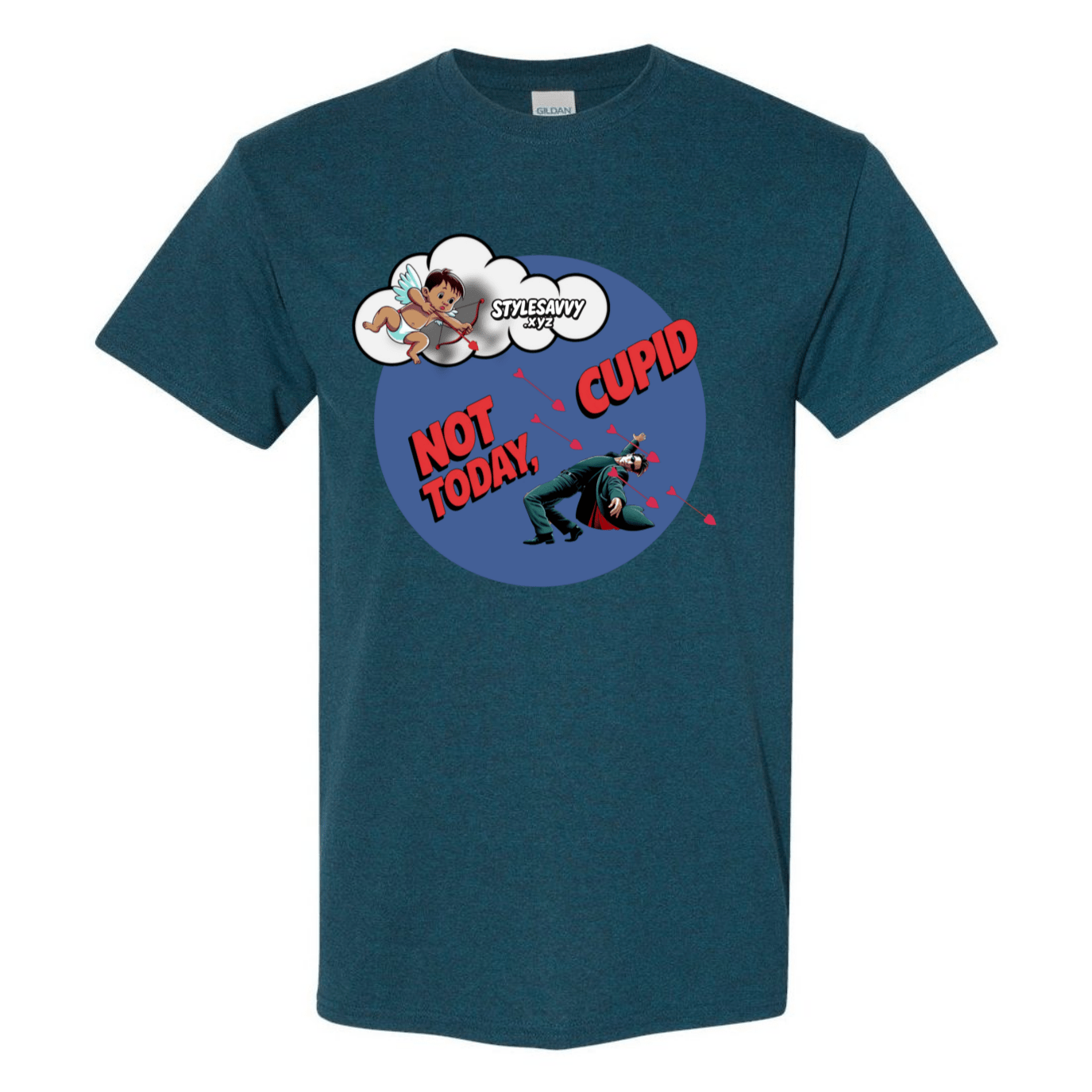 Not Today, Cupid – Stay Vigilant, Stay Single T-Shirt SSXYZ - StyleSavvy.xyz