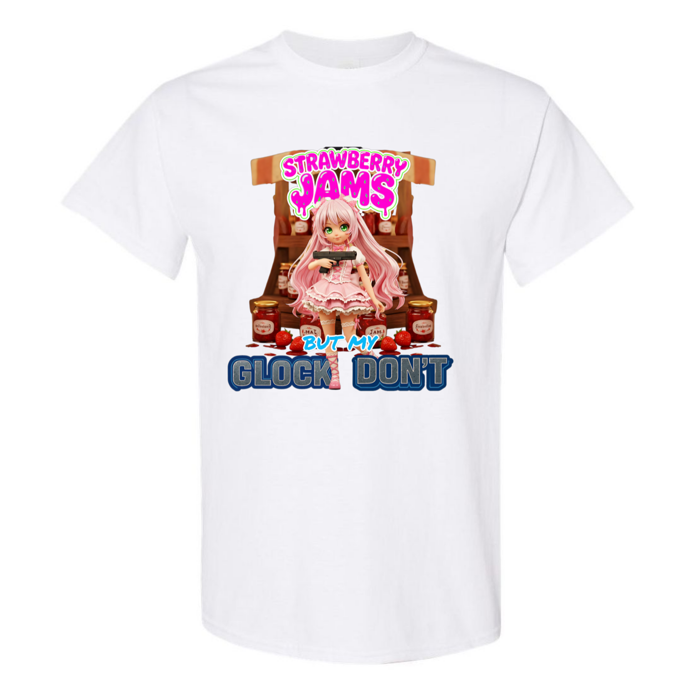 "Strawberry Jams but My Glock Don't" V1 Unisex T-Shirt - SSXYZ
