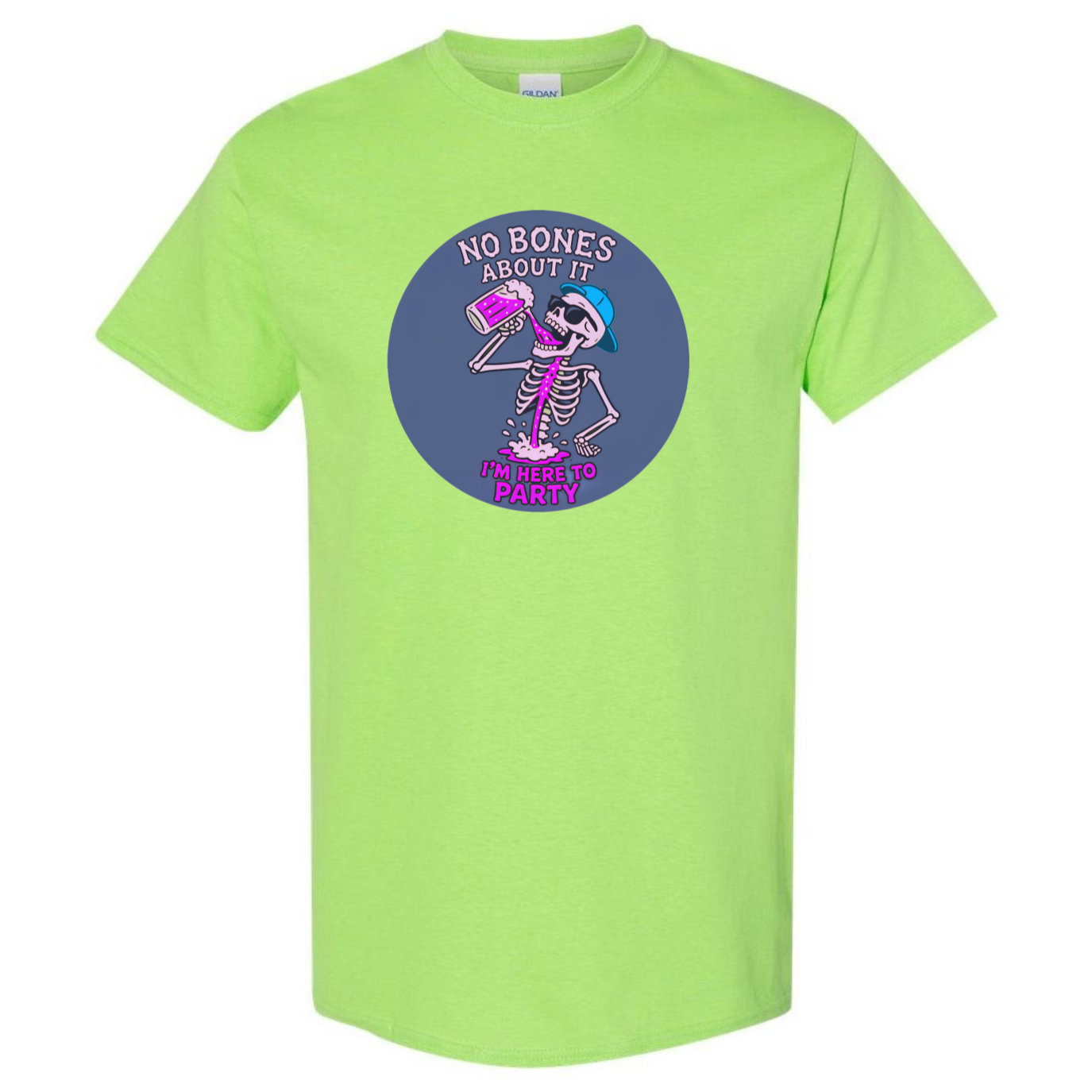 "No Bones About It, I'm Here to Party" Skeleton Tee V2 - SSXYZ