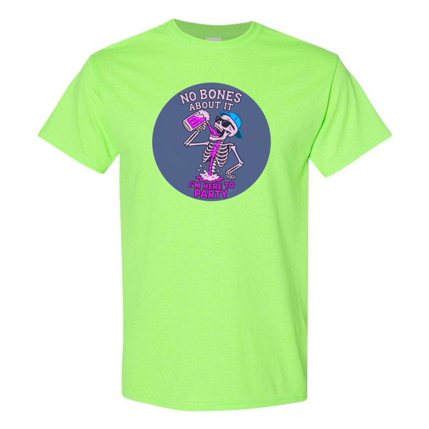 "No Bones About It, I'm Here to Party" Skeleton Tee V2 - SSXYZ
