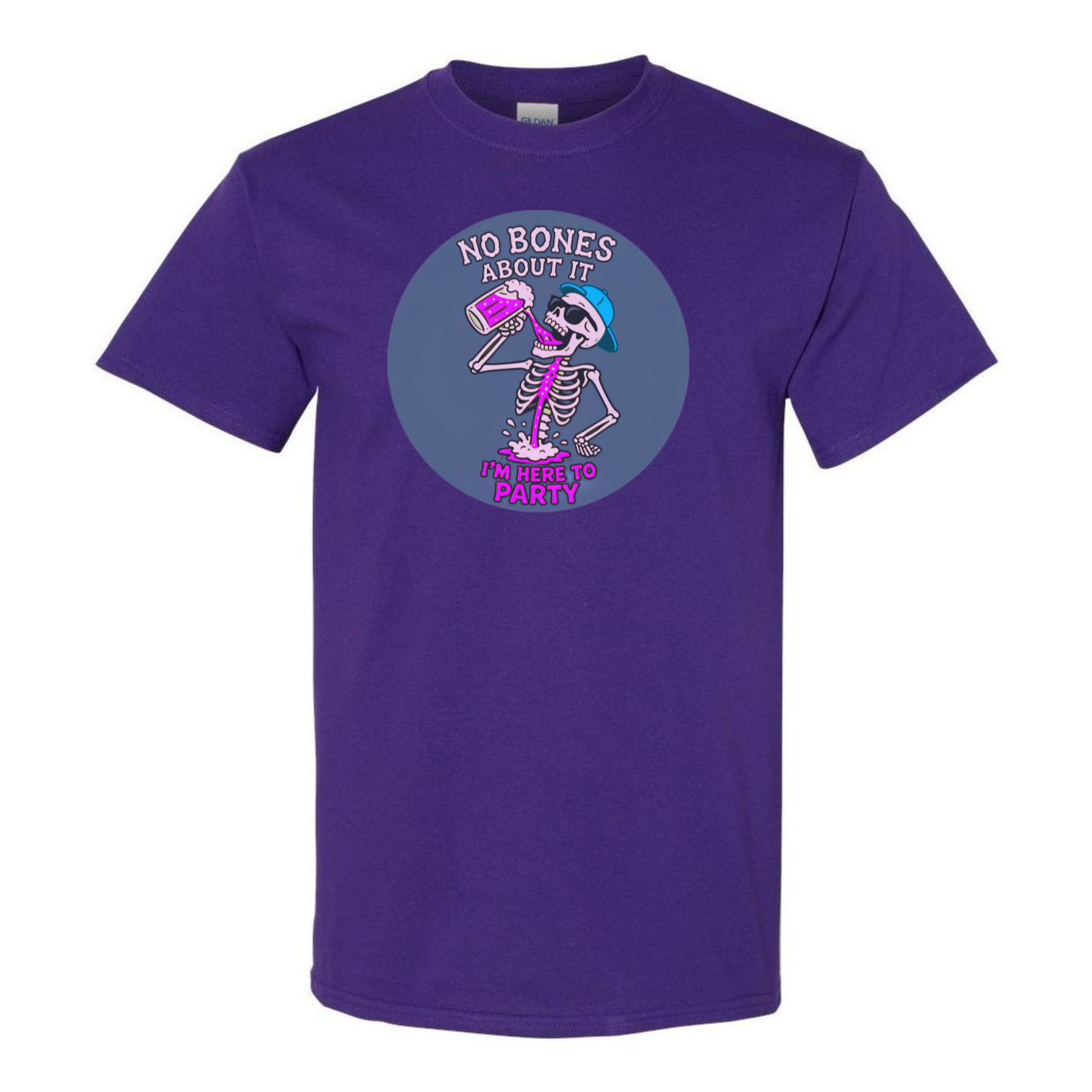 "No Bones About It, I'm Here to Party" Skeleton Tee V2 - SSXYZ