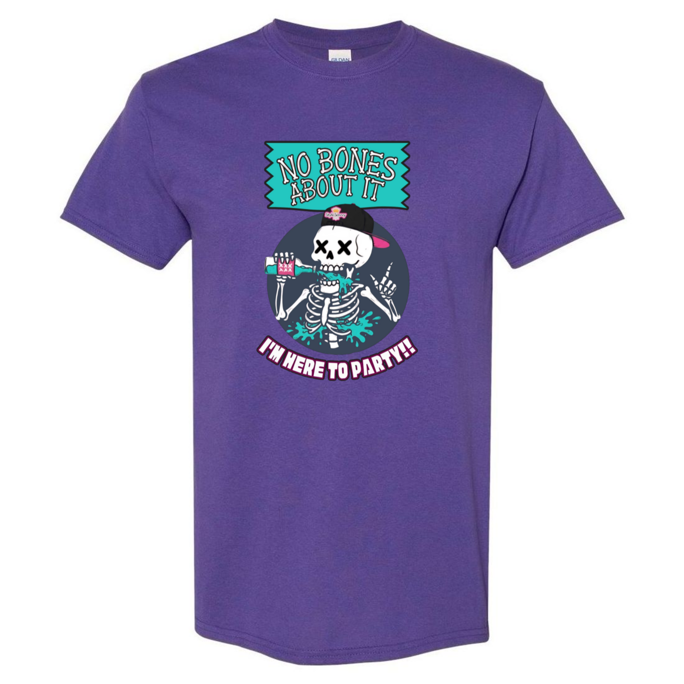 "No Bones About It, I'm Here to Party" Skeleton Tee V1 - SSXYZ